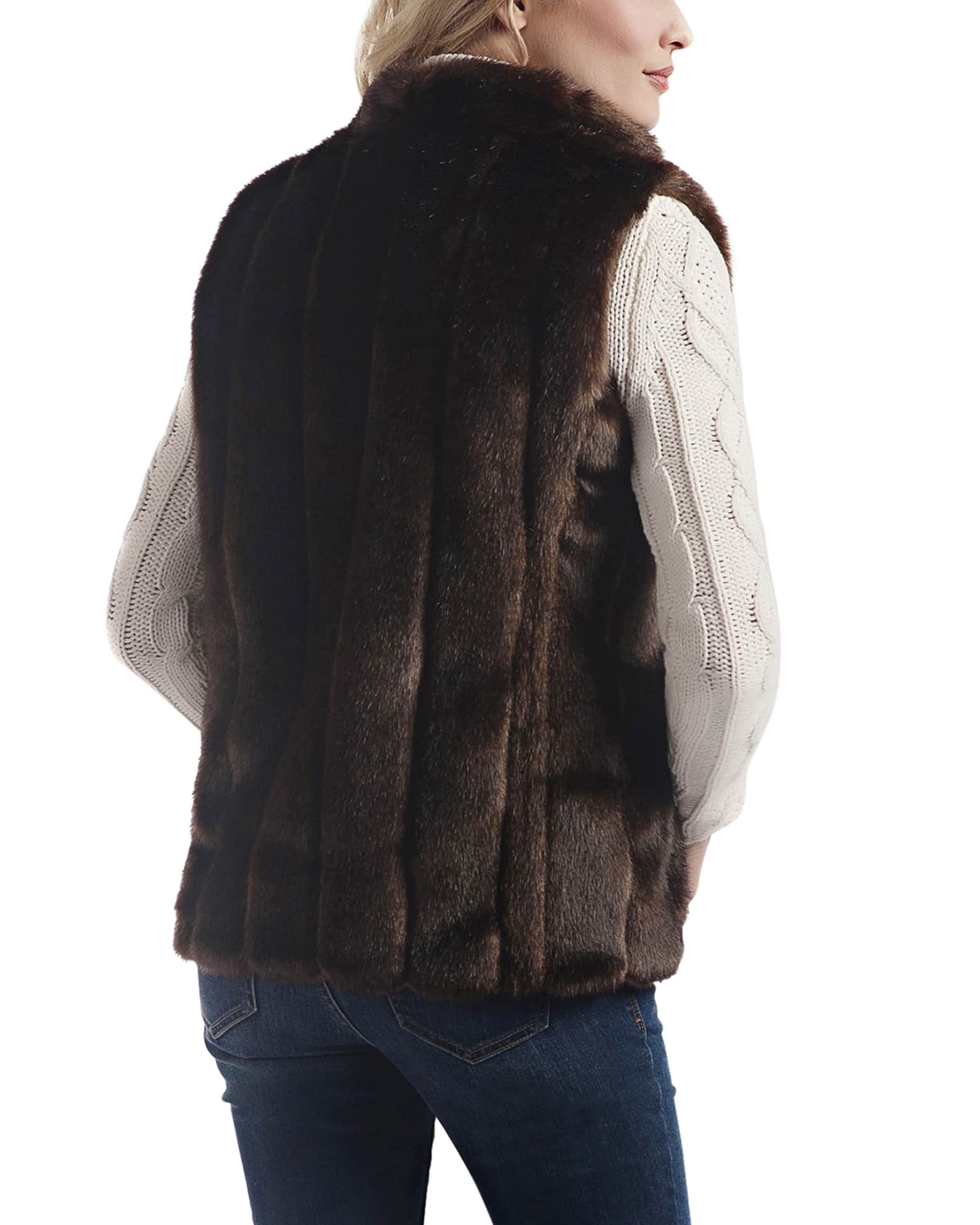 Neiman marcus faux fur vest deals