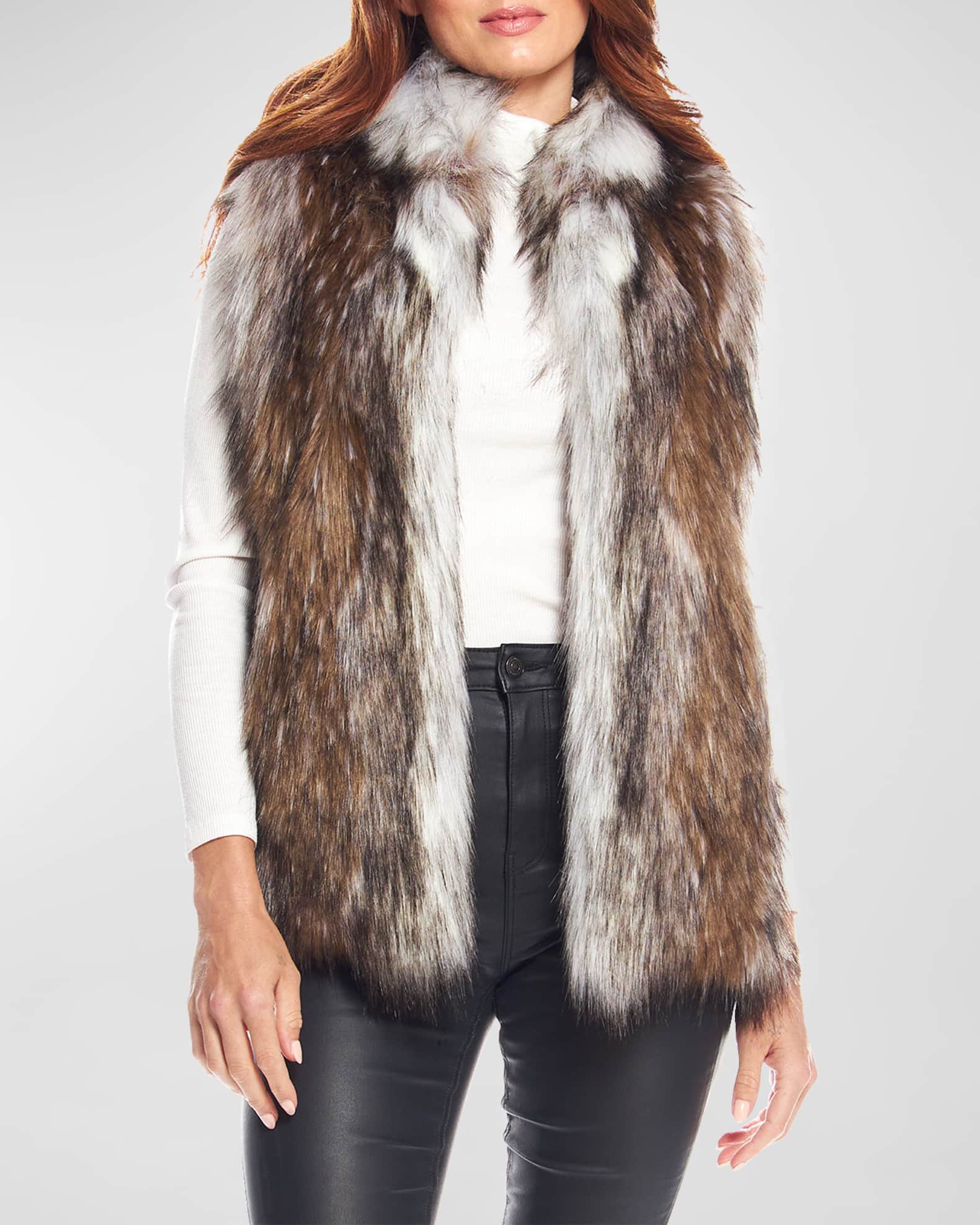 Neiman marcus on sale faux fur vest