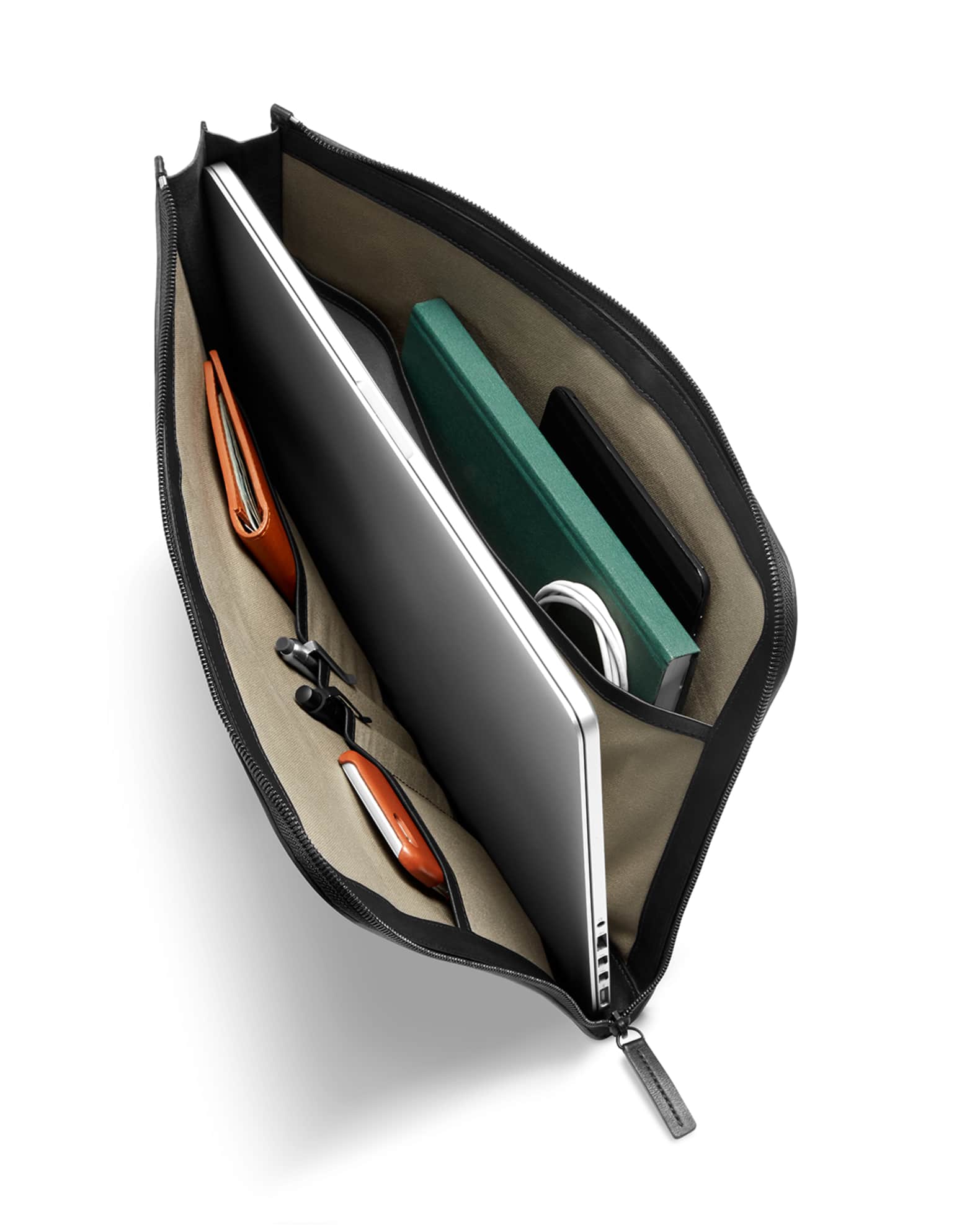 Shinola Men's Guardian Smooth Grain Leather Laptop Portfolio Case