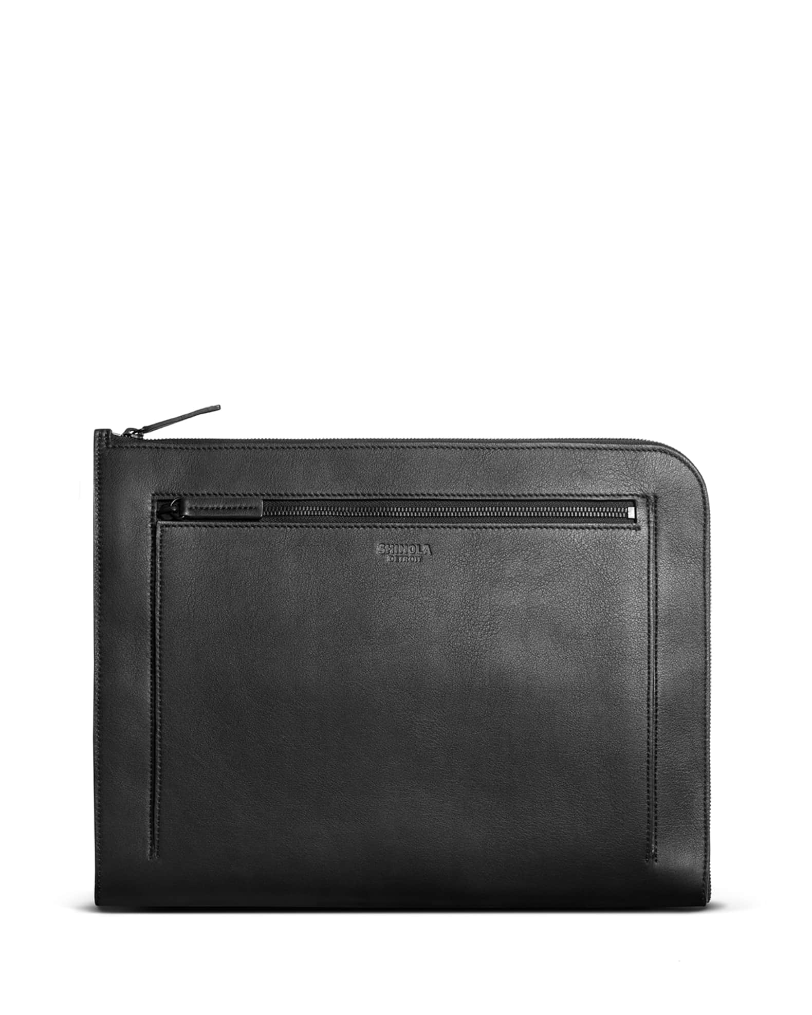 Shinola Men's Guardian Smooth Grain Leather Laptop Portfolio Case