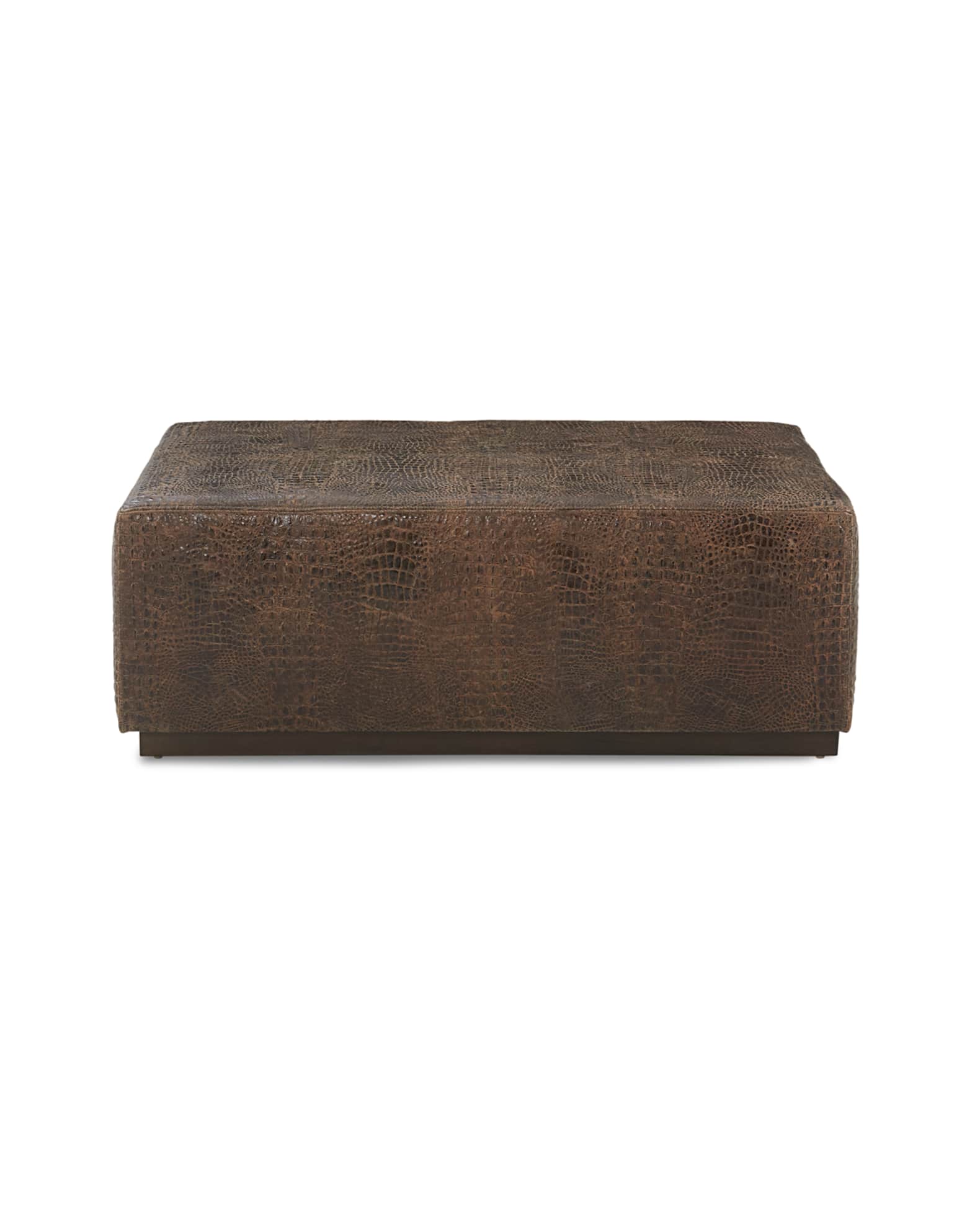Bellewood Leather Ottoman 1
