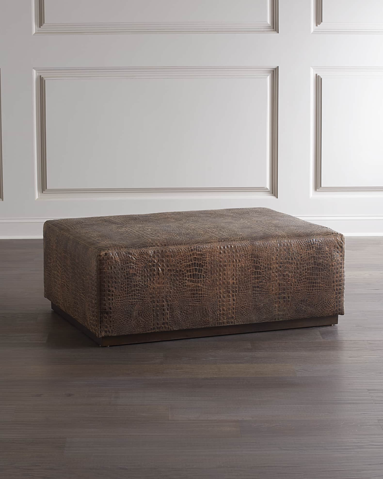 Bellewood Leather Ottoman 0