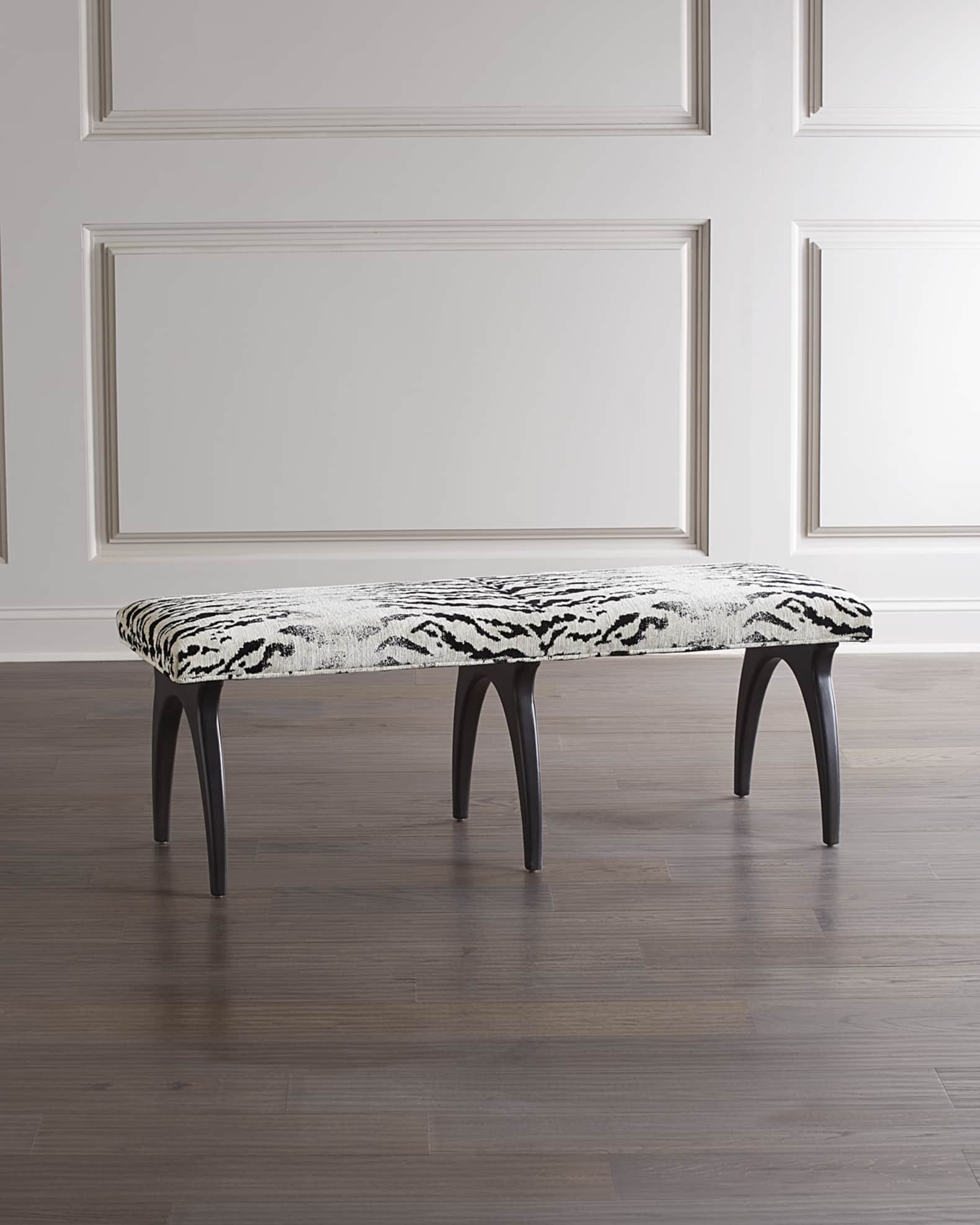 Massoud Emmanuelle Noir Finish Bench | Neiman Marcus