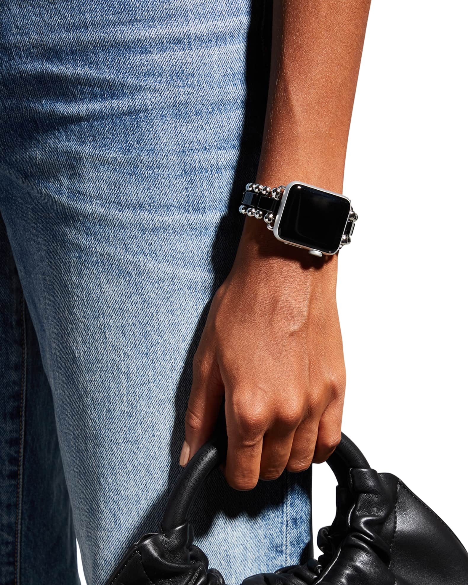 LAGOS Smart Caviar Black 38mm Apple Watch Bracelet Neiman Marcus