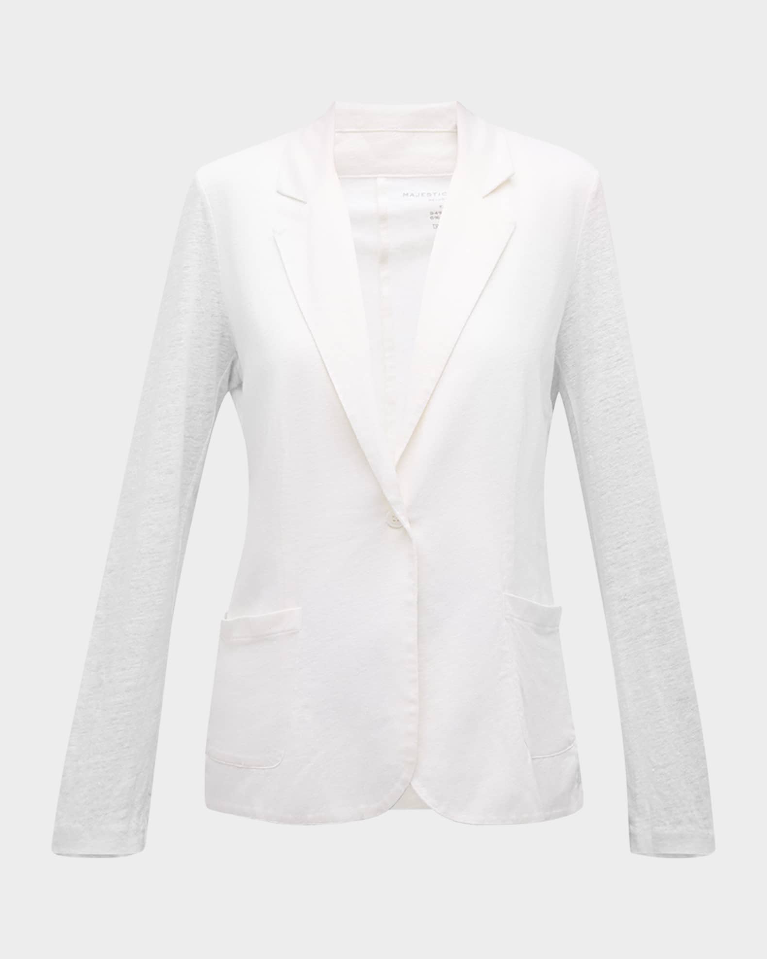 スーツ Majestic Single button jacket Majestic Filatures Stretch Linen One-Button Blazer | Neiman