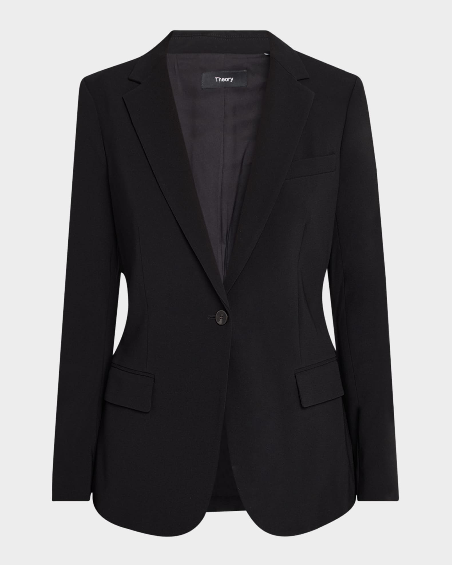 Theory Admiral Crepe Staple Blazer Hickory 0