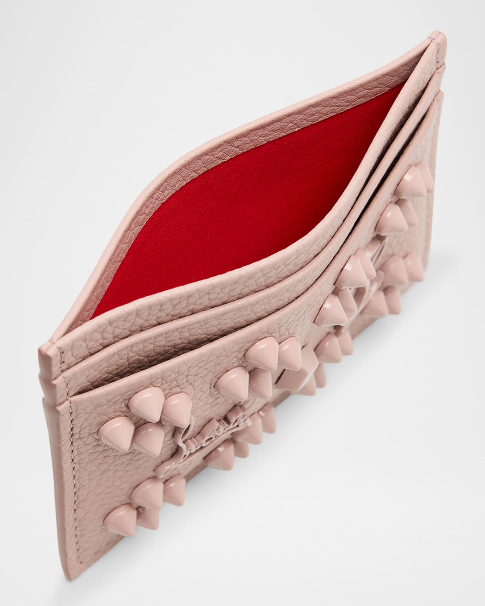 Kios Card Case in Leather with Loubinthesky Spikes | Neiman Marcus
