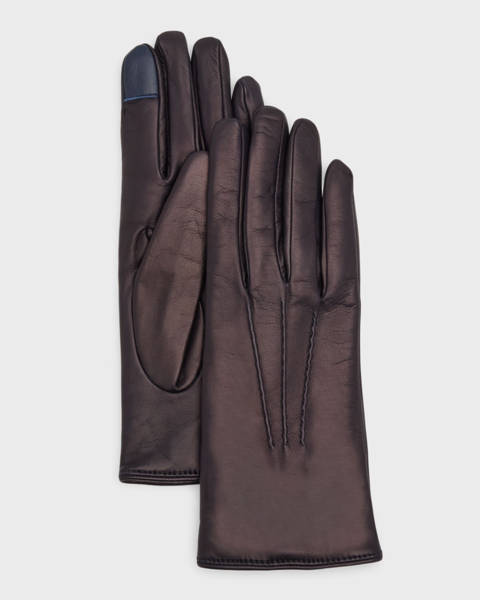 Guanti Giglio Fiorentino Leather & Cashmere Touch Screen Gloves