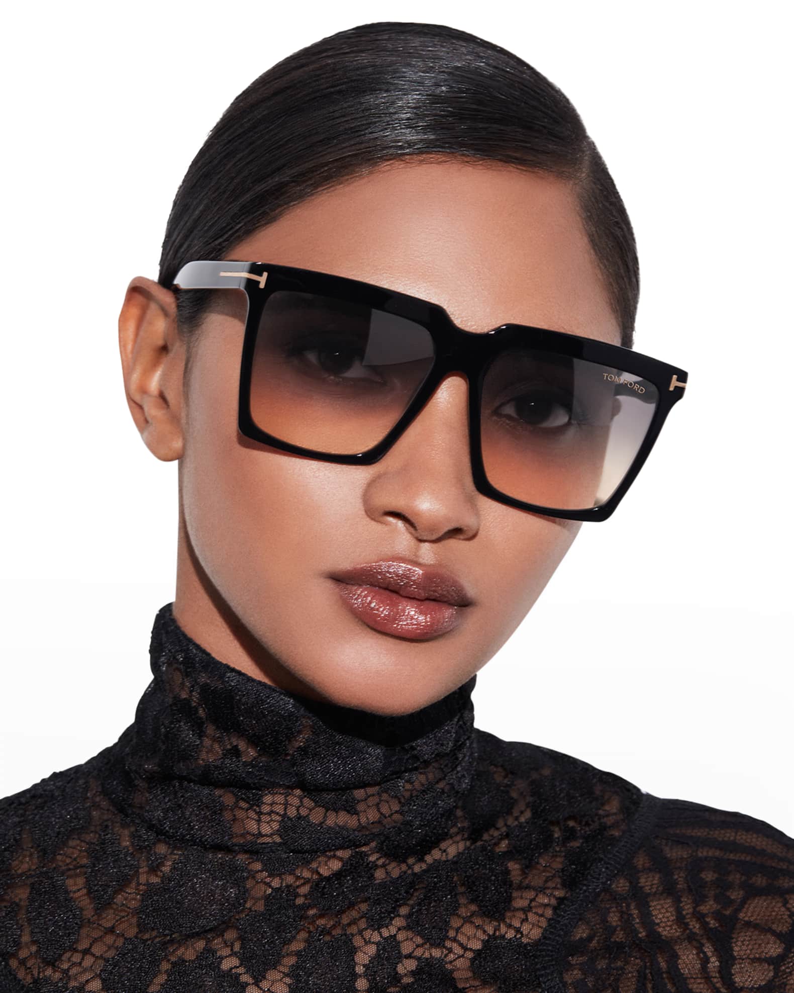 TOM FORD Sabrina Square Acetate Sunglasses | Neiman Marcus