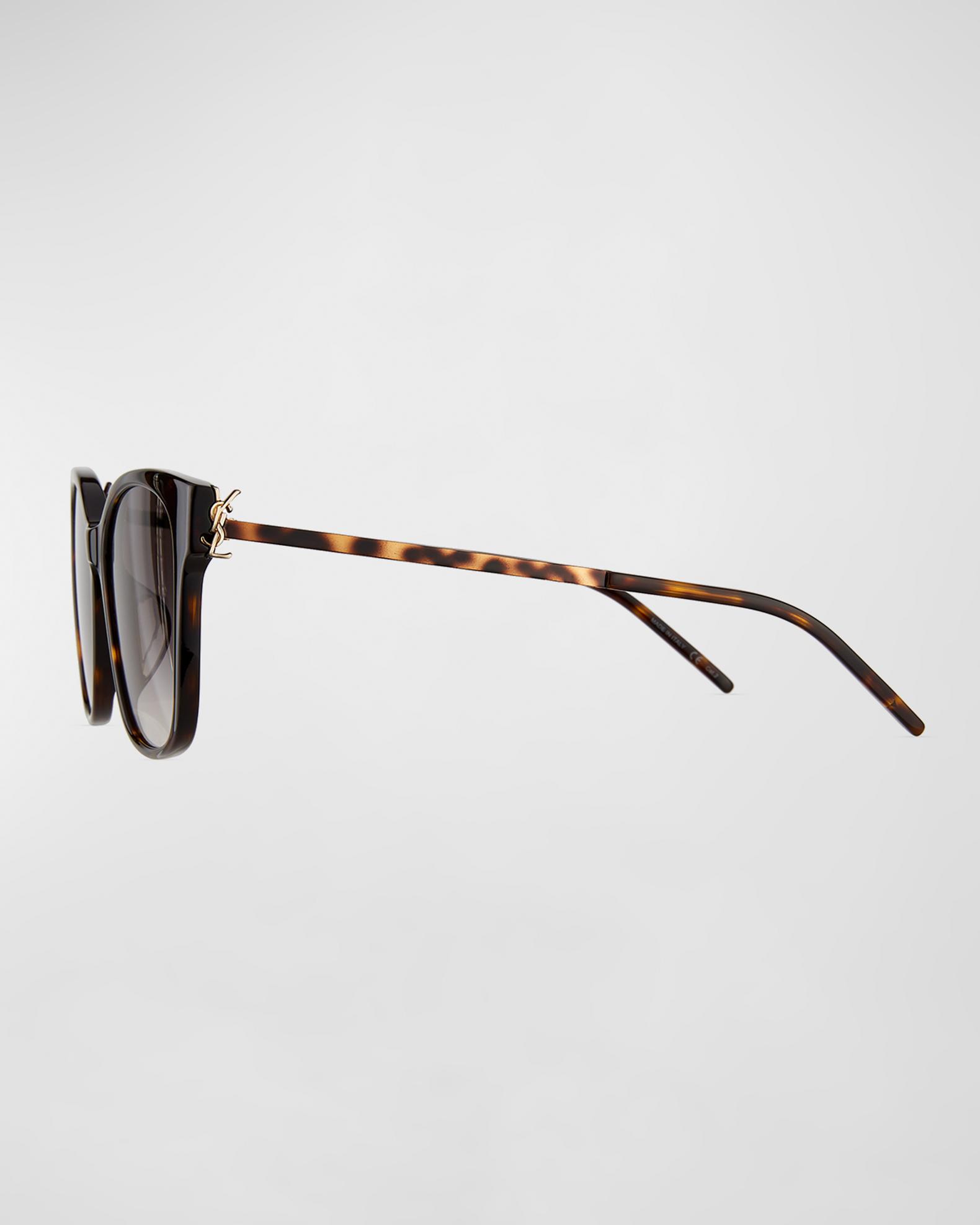 Saint Laurent Square Acetate & Metal Sunglasses | Neiman Marcus