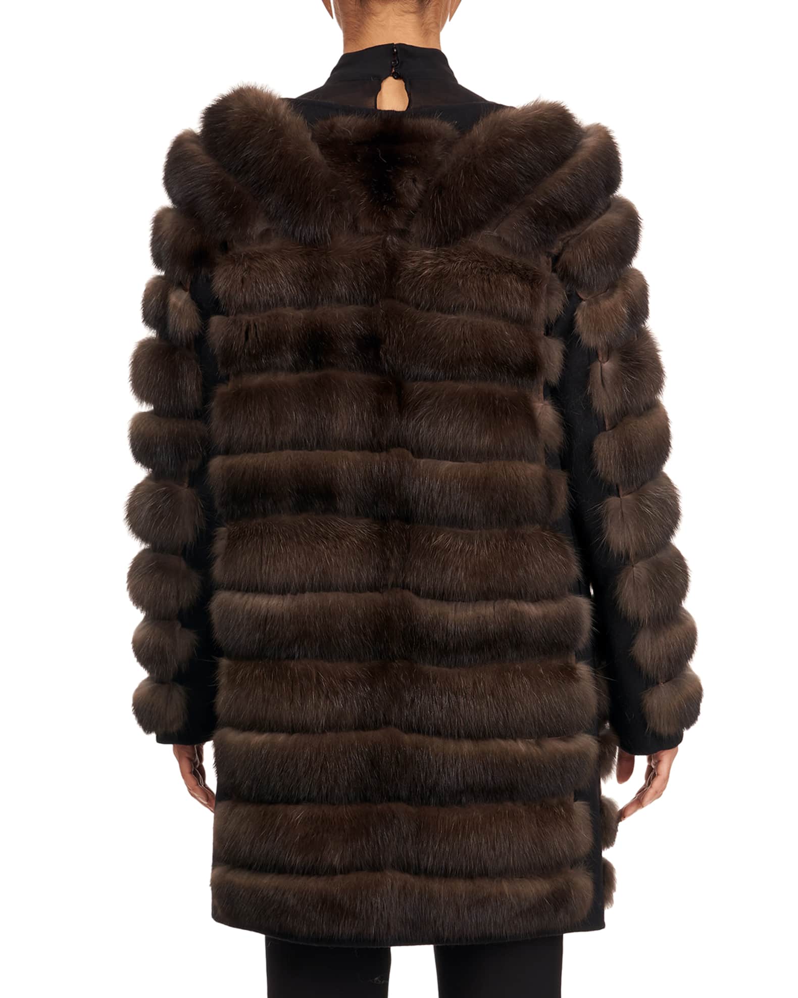 Burnett Sable Fur Stroller Coat | Neiman Marcus
