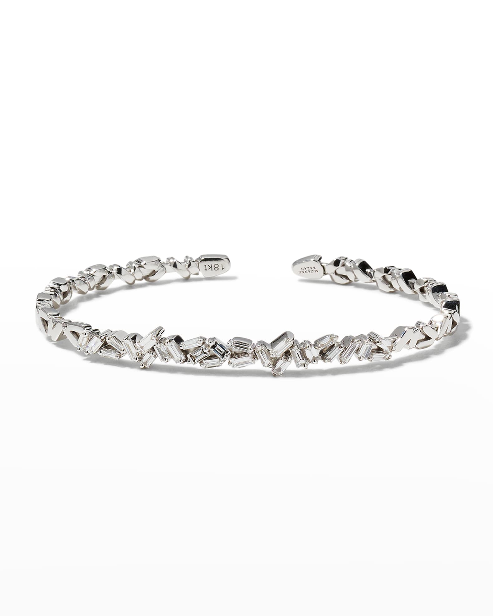 Suzanne Kalan White Gold Diamond Zigzag Bracelet Neiman Marcus