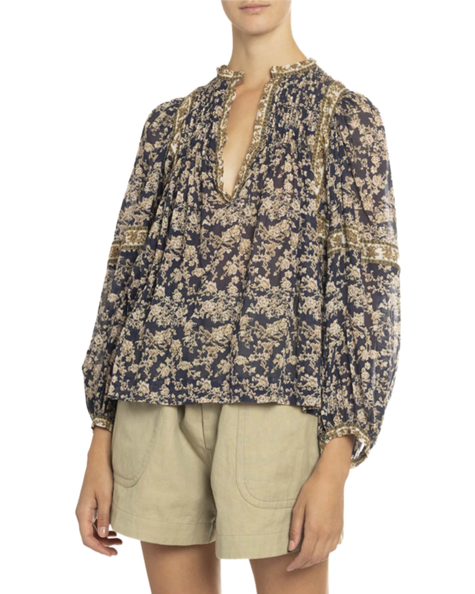 Violette Printed Long-Sleeve Top and Matching Items | Neiman Marcus