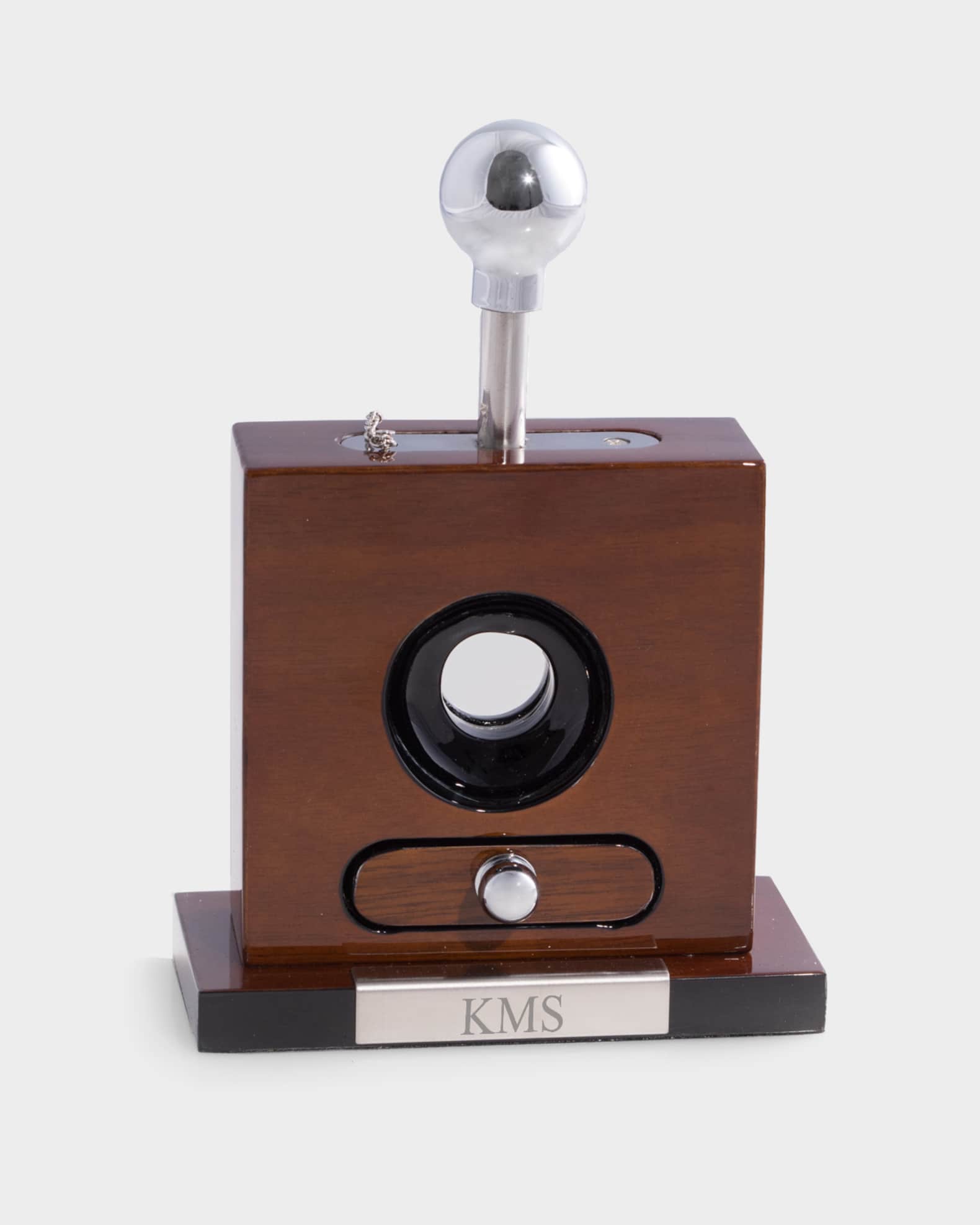Men's Personalized Wooden Tabletop Cigar Cutter 0