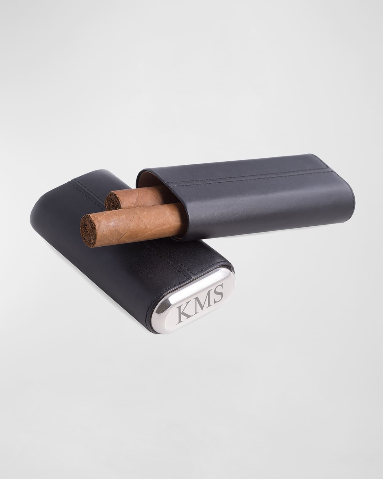 Bey-Berk Men's Personalized Travel Cigar Case