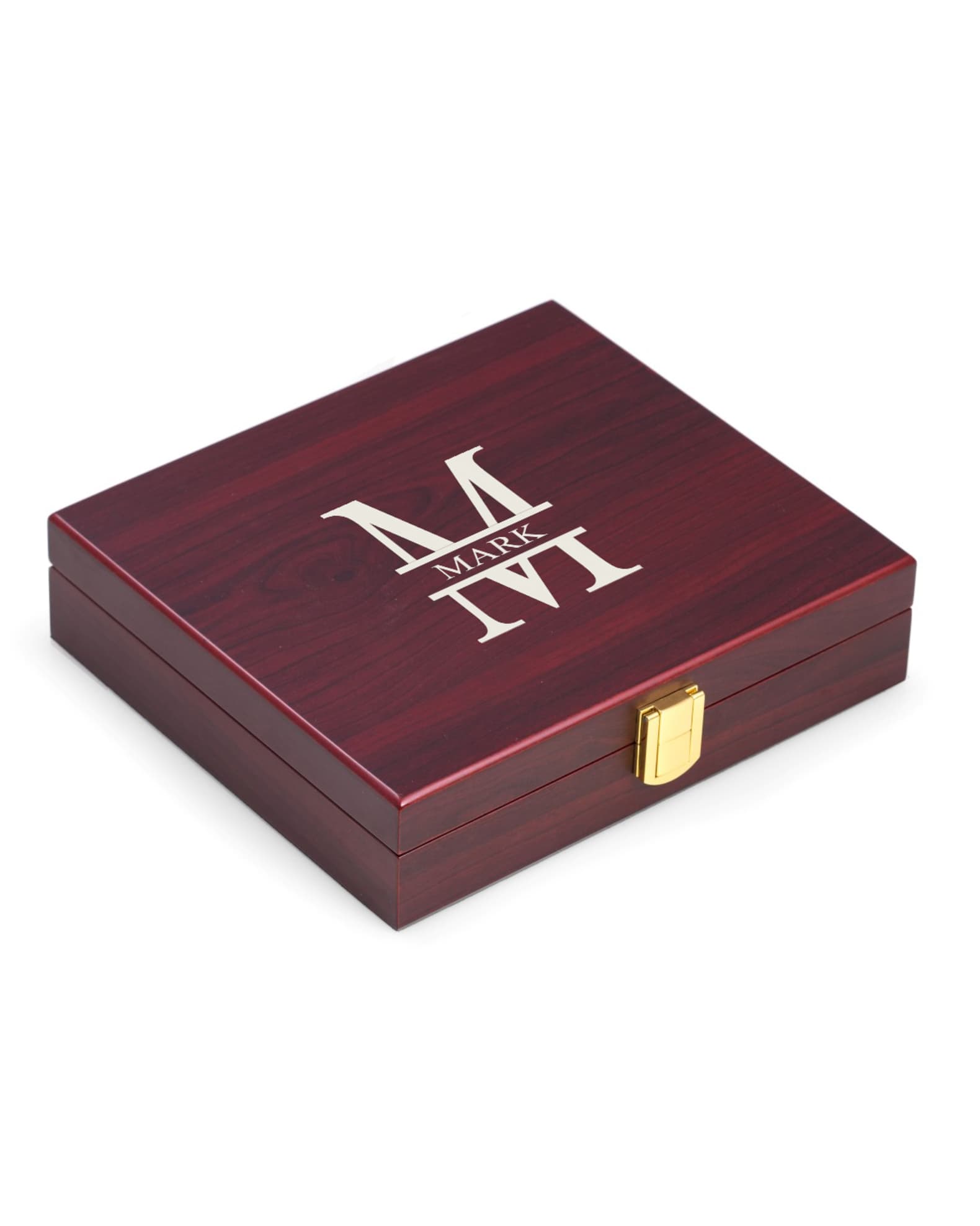 Men's Personalized Wooden Poker Set 1