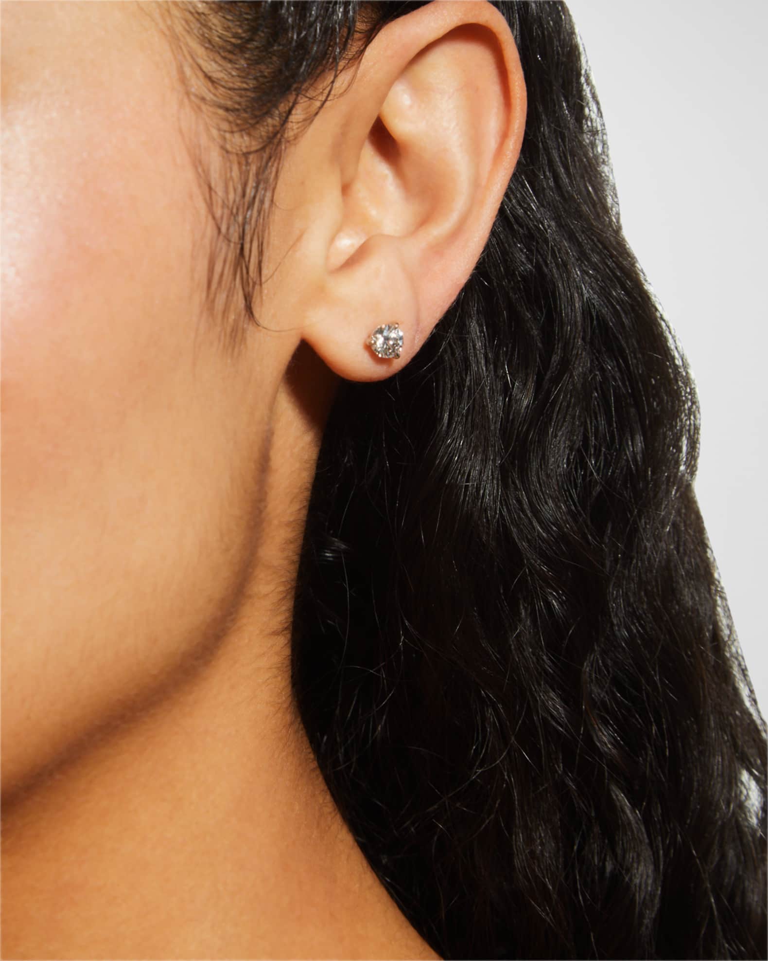 Memoire Platinum Diamond Stud Earrings, 1 tcw Neiman Marcus