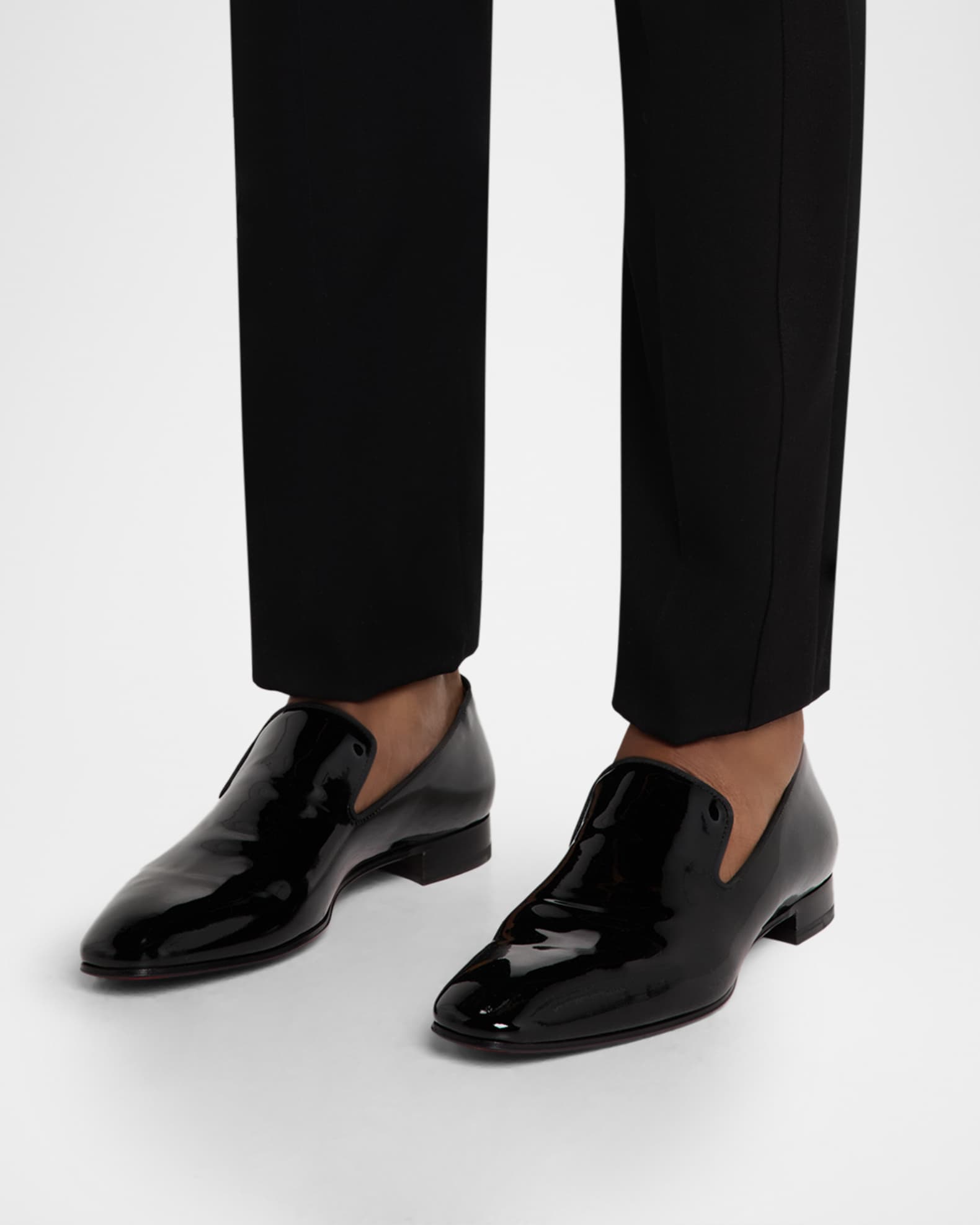 Christian Louboutin Men's Dandelion Patent Leather Loafers | Neiman Marcus