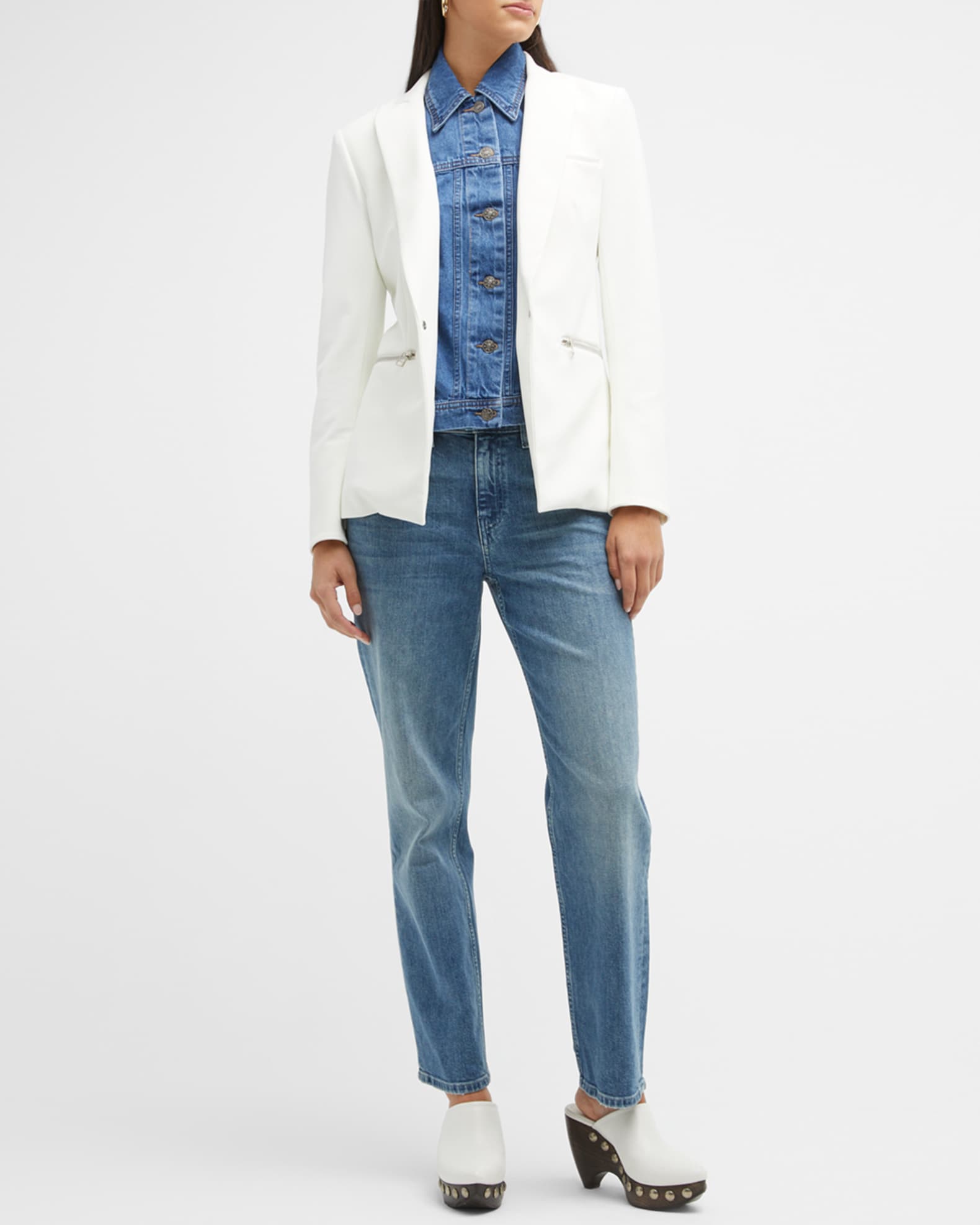 Veronica beard denim dickey top