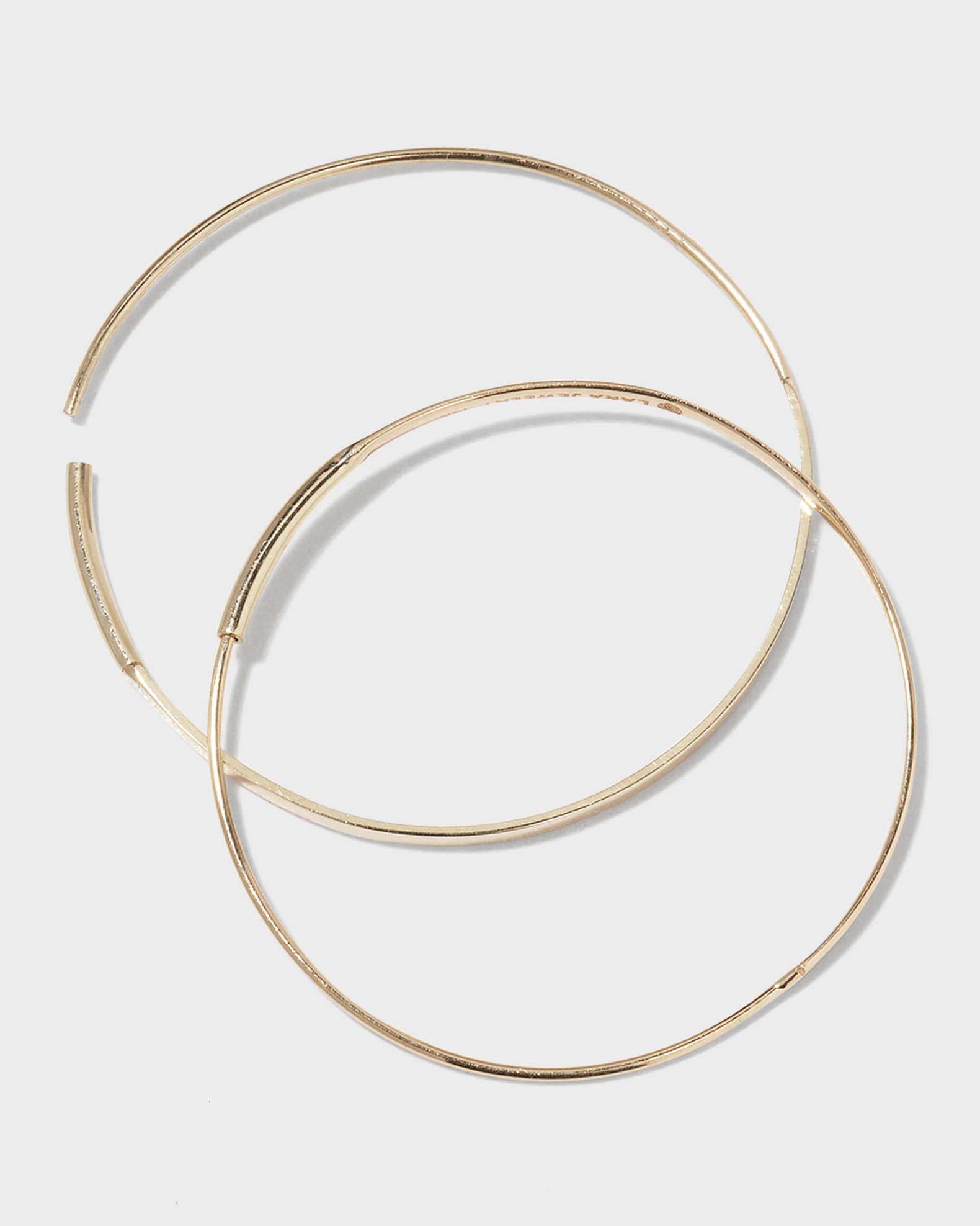 LANA 14k Small Flat Magic Hoop Earrings Neiman Marcus