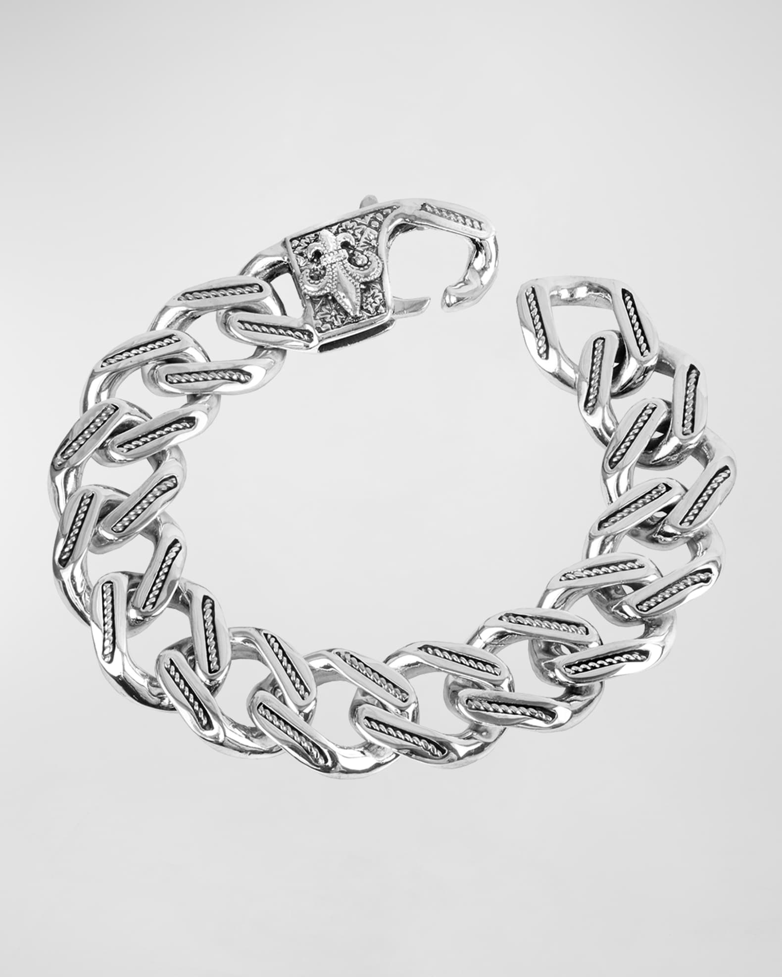 Emanuele Bicocchi chain-link wrap bracelet - Silver