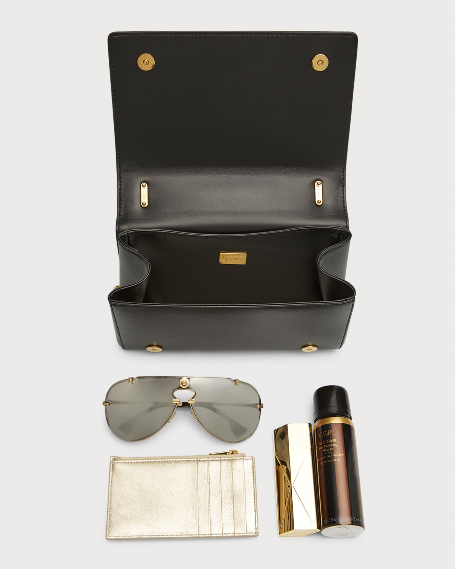 Dolce&Gabbana Baroque Small Leather Crossbody Bag | Neiman