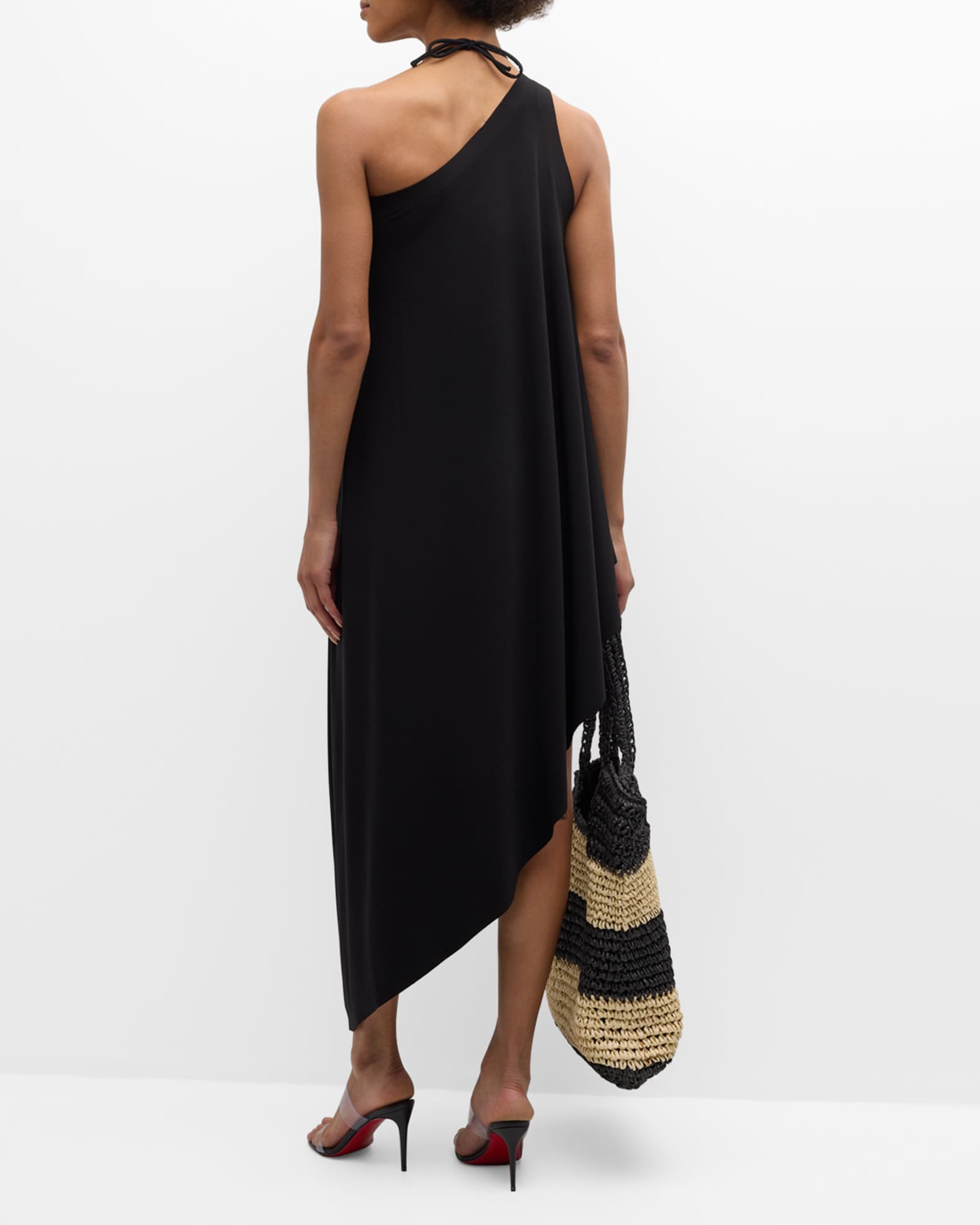 Norma Kamali One-Shoulder Diagonal Tunic Coverup | Neiman Marcus