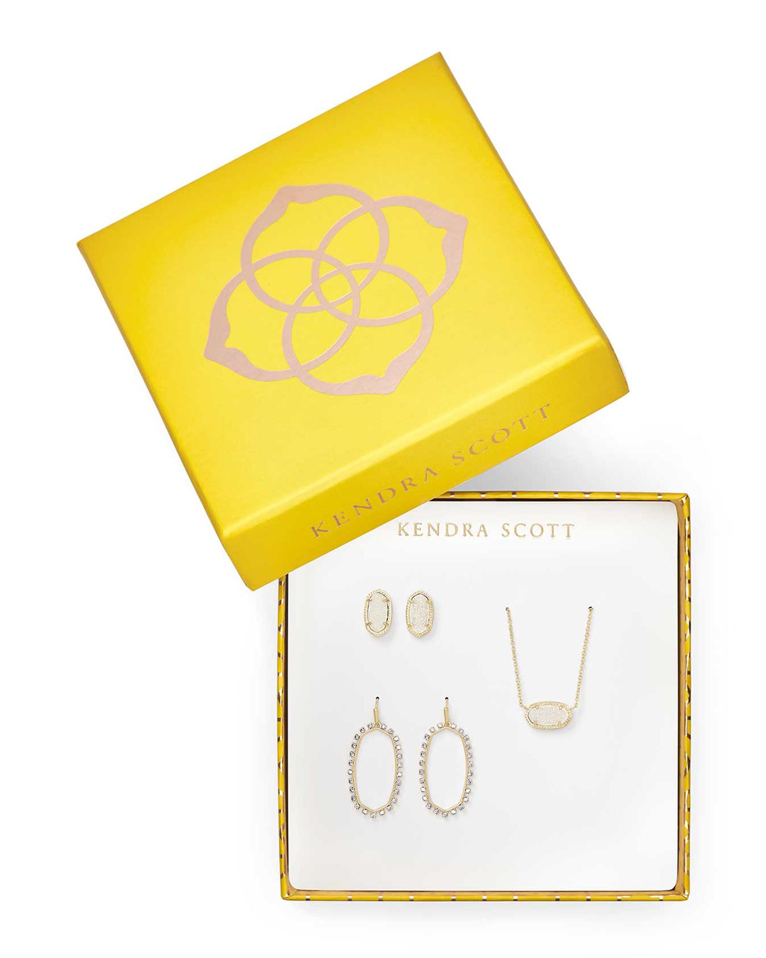 Orecchini Kendra Scott Elle In Edizione Illusione Acquerello - Tonalità Oro, Nuovi Con Etichette - Foto 3
