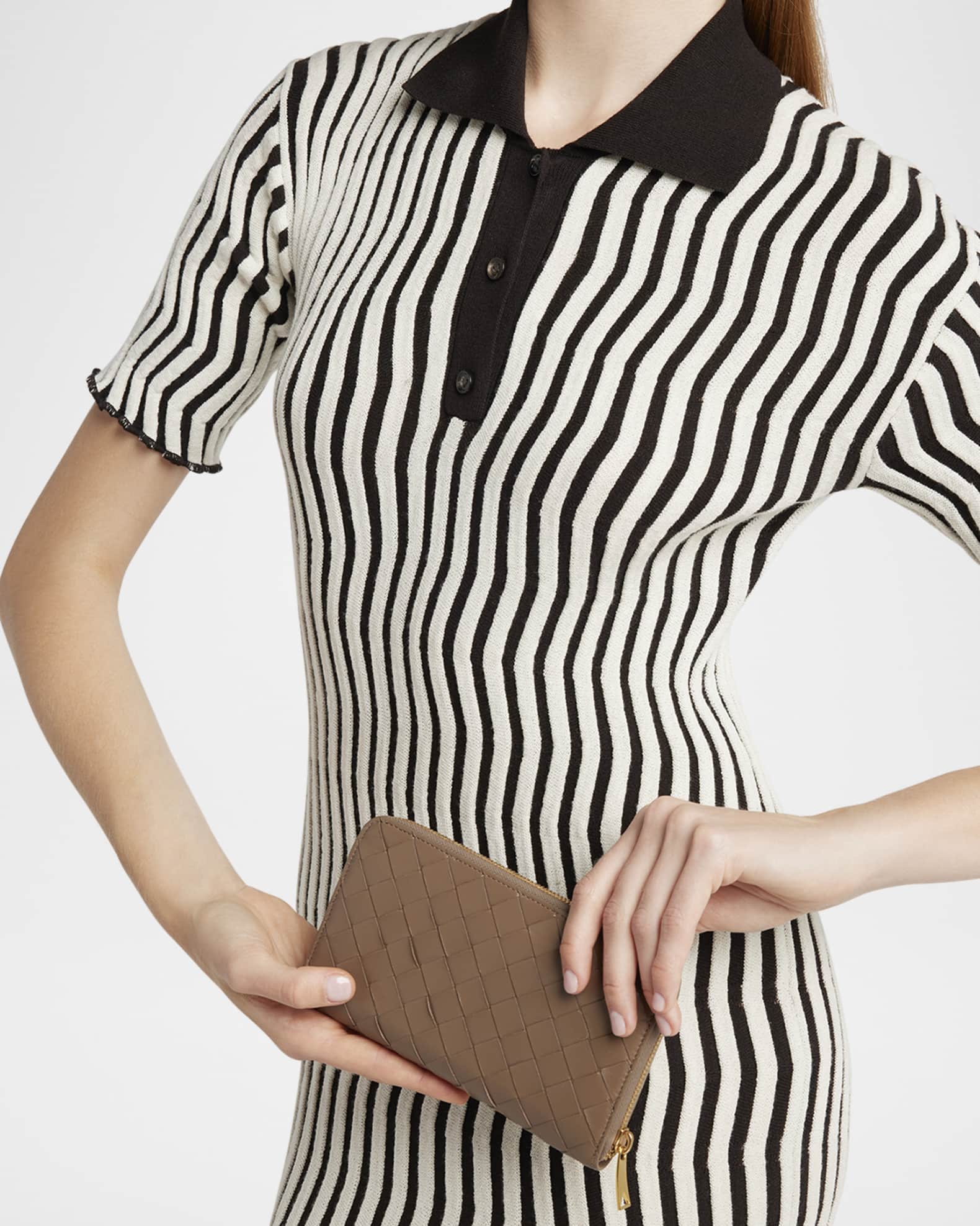 Bottega Veneta Intrecciato Zip-Around Wallet | Neiman Marcus