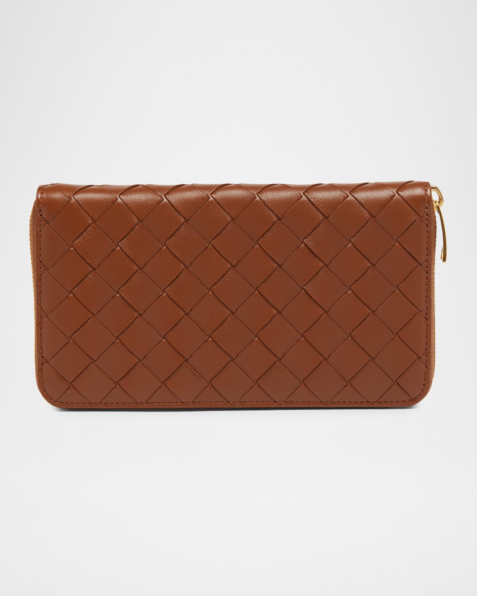 Bottega Veneta Intrecciato Zip-Around Wallet | Neiman Marcus