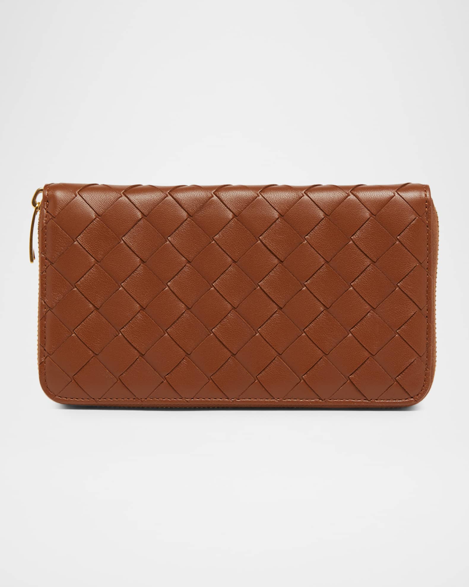 Bottega Veneta Intrecciato Zip-Around Wallet | Neiman Marcus
