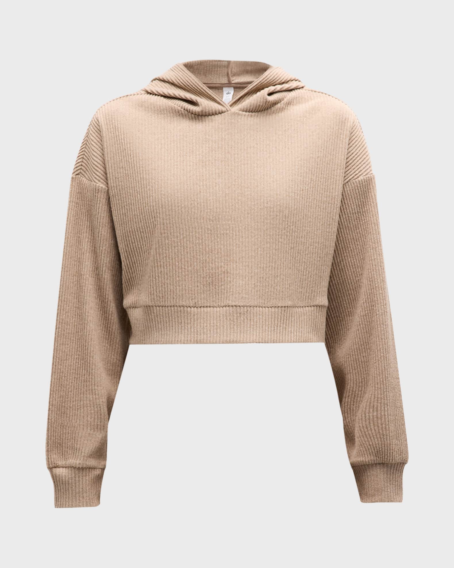 Alo Yoga Muse Ribbed Hoodie Sweatshirt