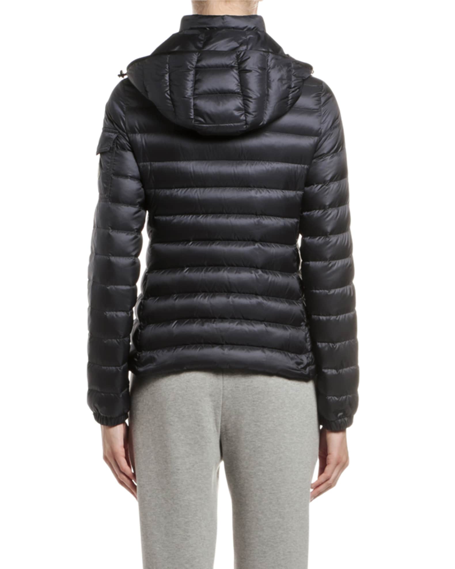 Bleu Fitted Puffer Coat w Detachable Hood and Matching Items Neiman Marcus