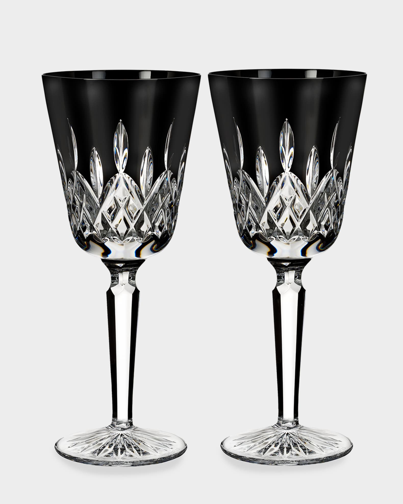 Lismore Black Crystal Goblets, Set of 2 0