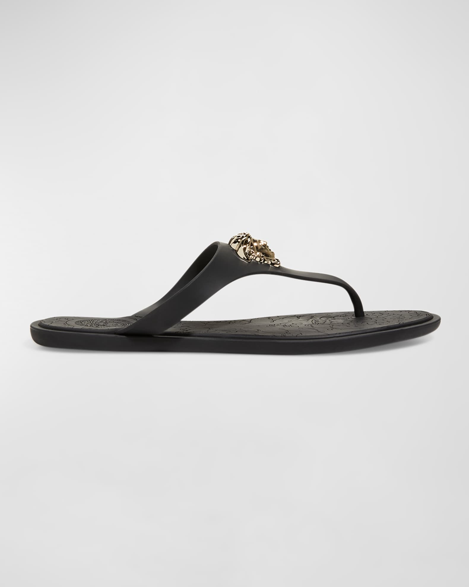 Versace medusa palazzo thong sandals new arrivals