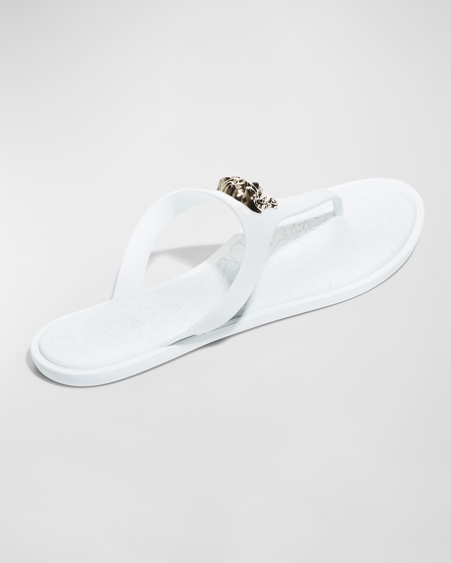 Versace La Medusa Flat Sandals | Neiman Marcus
