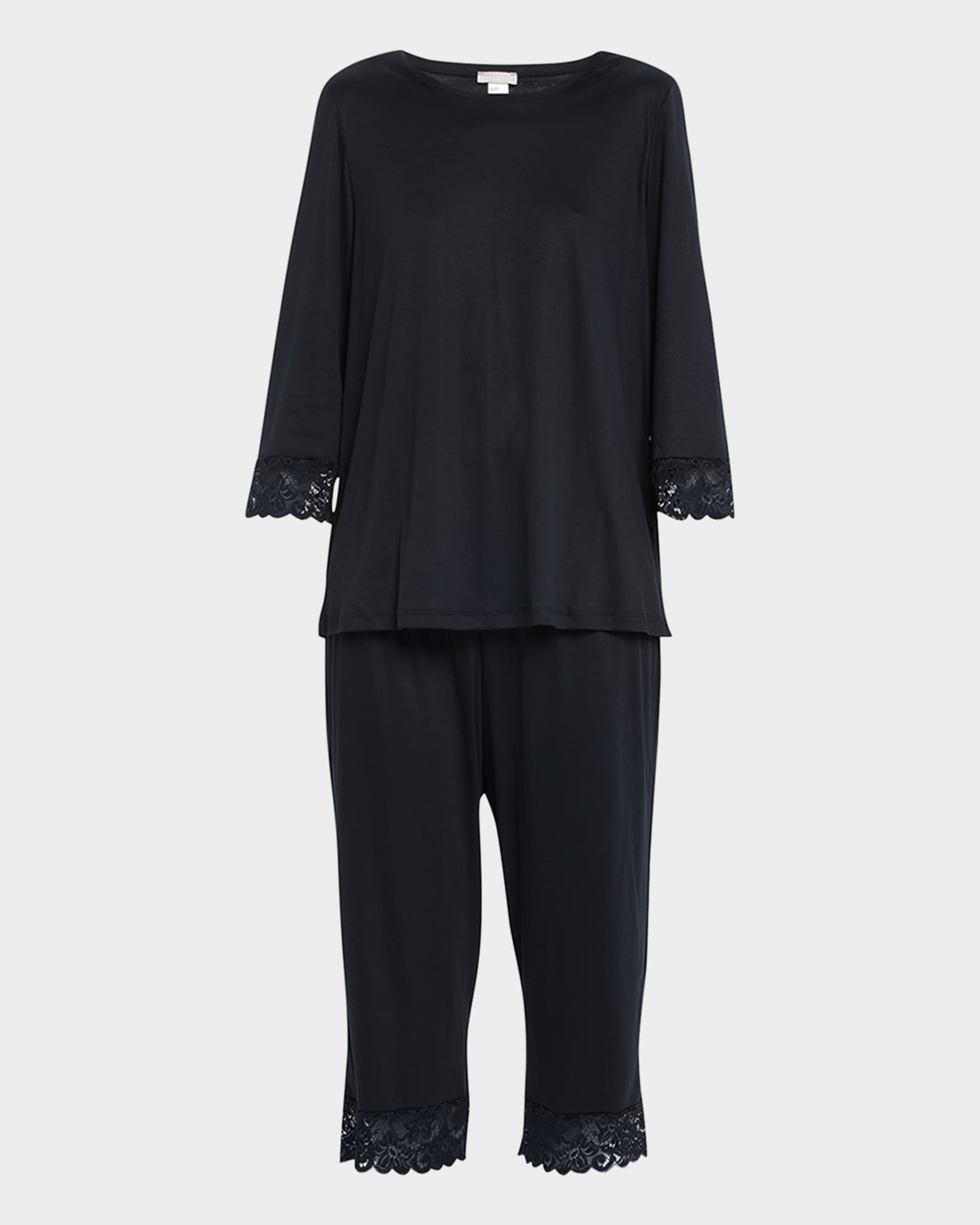 Moments Lace-Trim Cropped Pajama Set 0