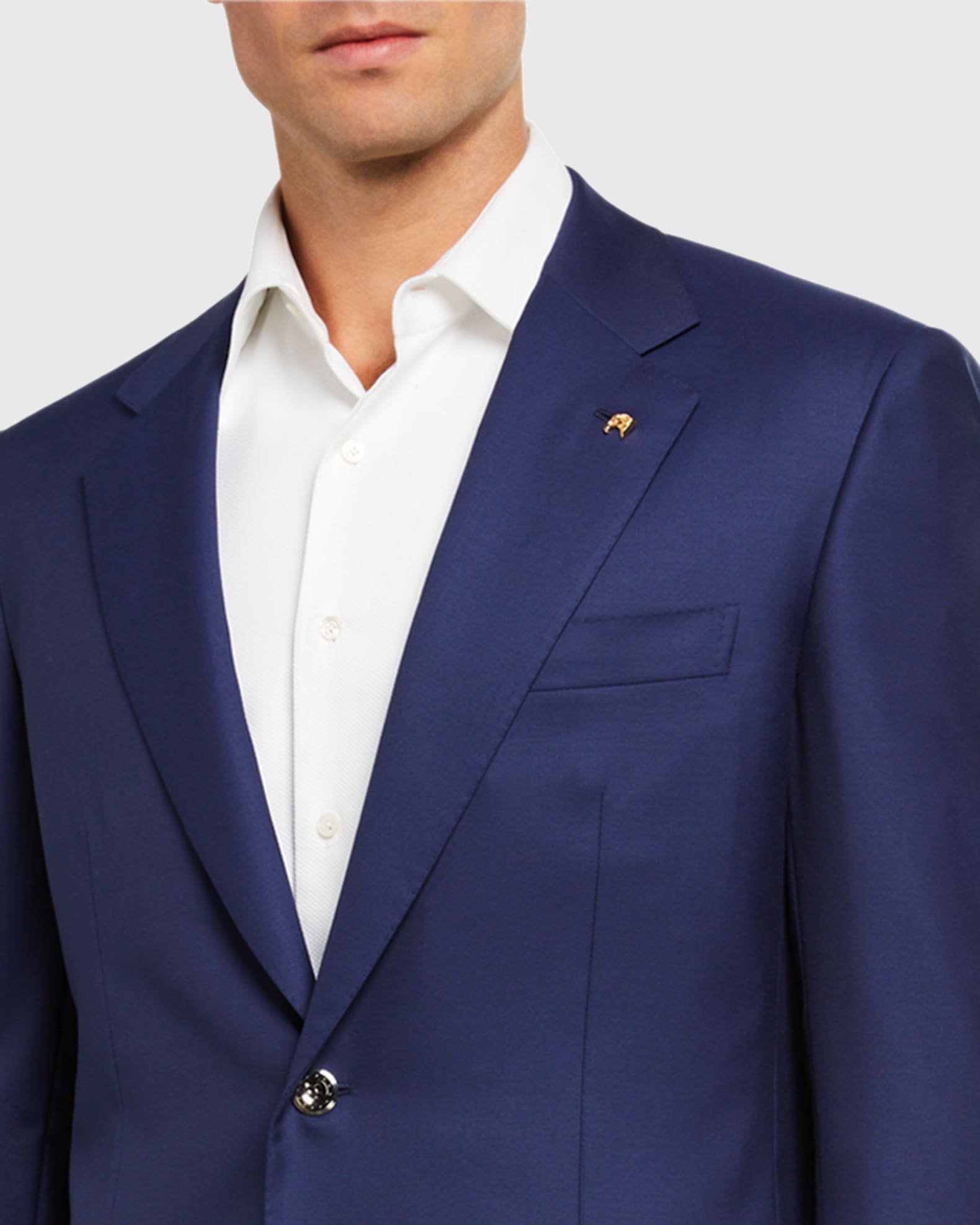 Men's Solid Wool Blazer w/ Palladium Buttons 1