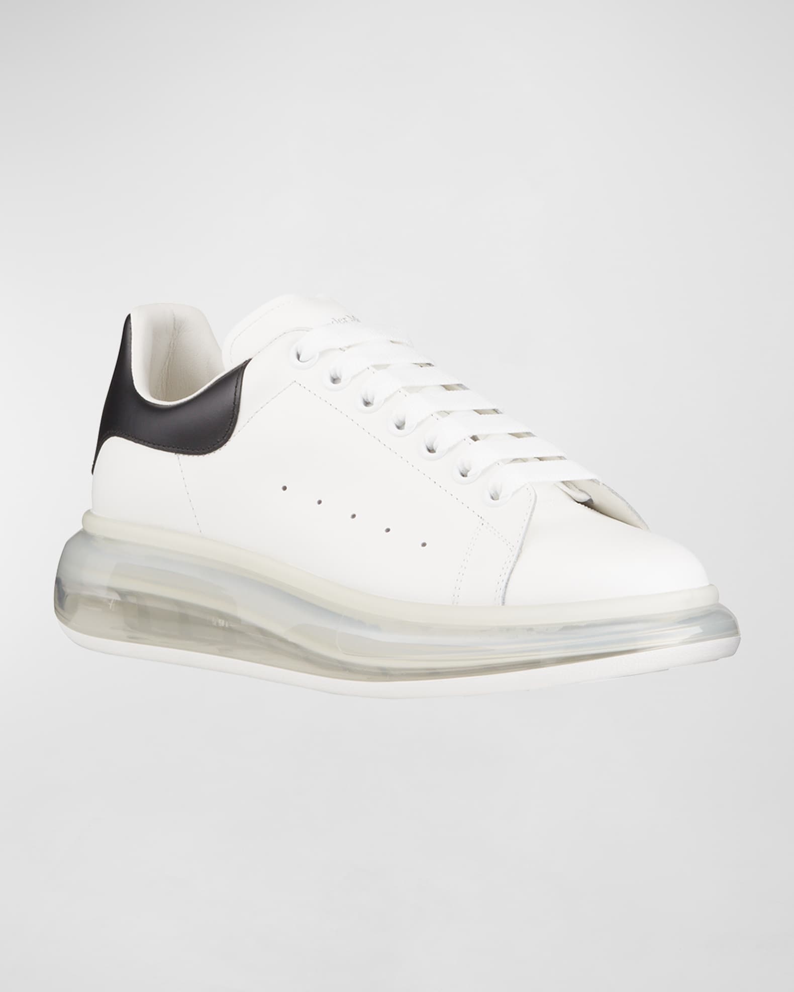 Shop Alexander McQueen Men's Glitter Transparent Sole Oversized Sneakers