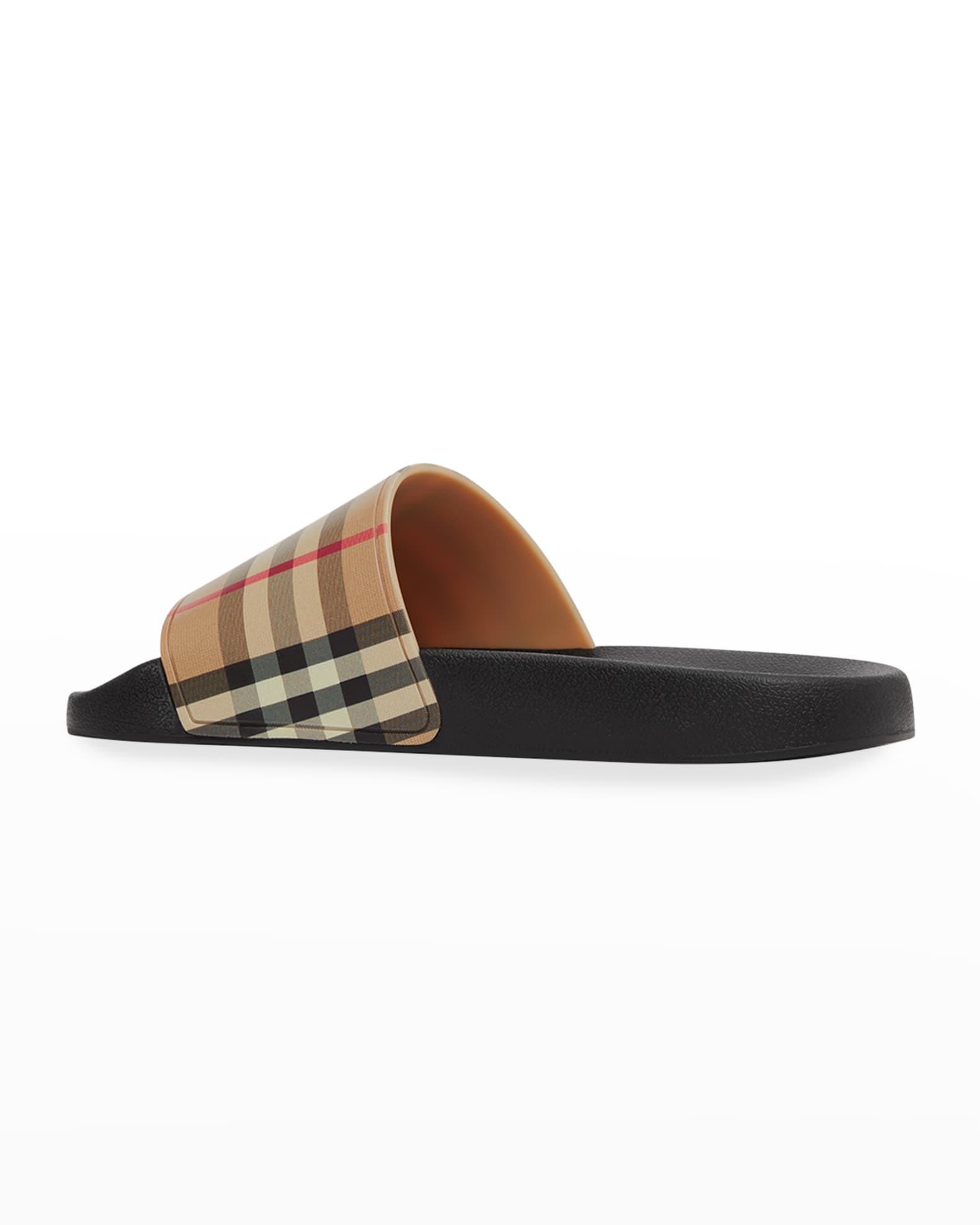 Burberry Furley Vintage Check Slide Sandals | Neiman Marcus