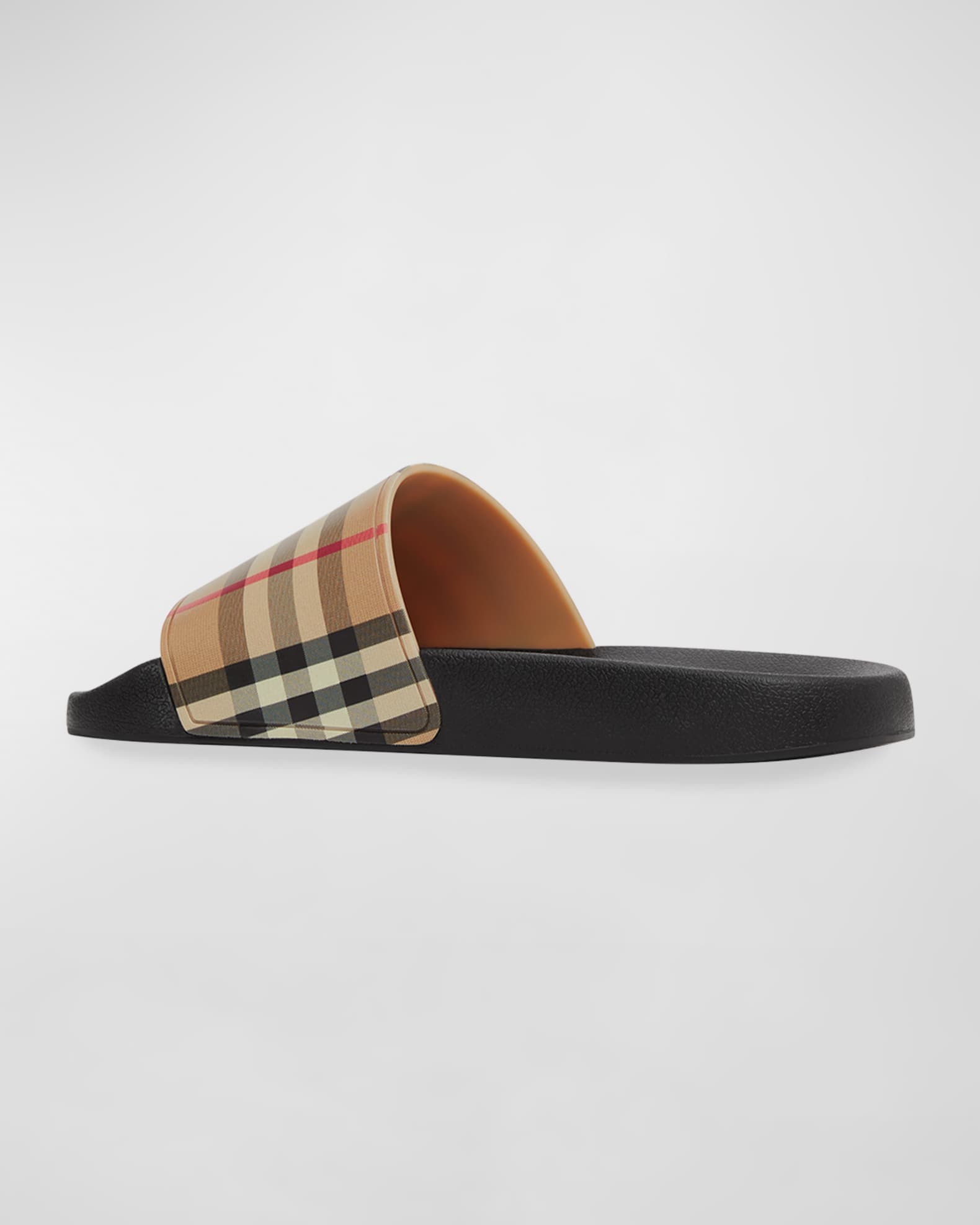 Burberry Furley Vintage Check Slide Sandals | Neiman Marcus