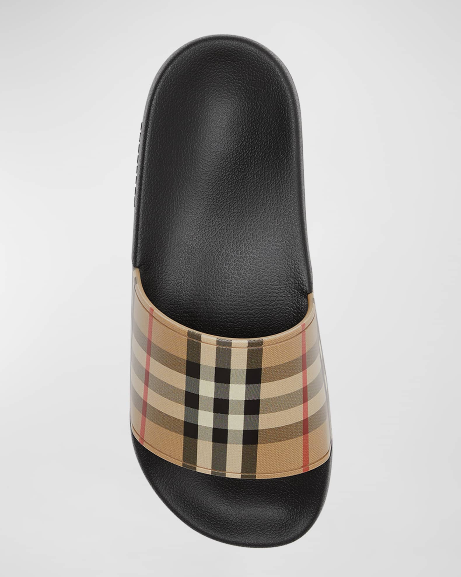 Burberry Furley Vintage Check Slide Sandals | Neiman Marcus