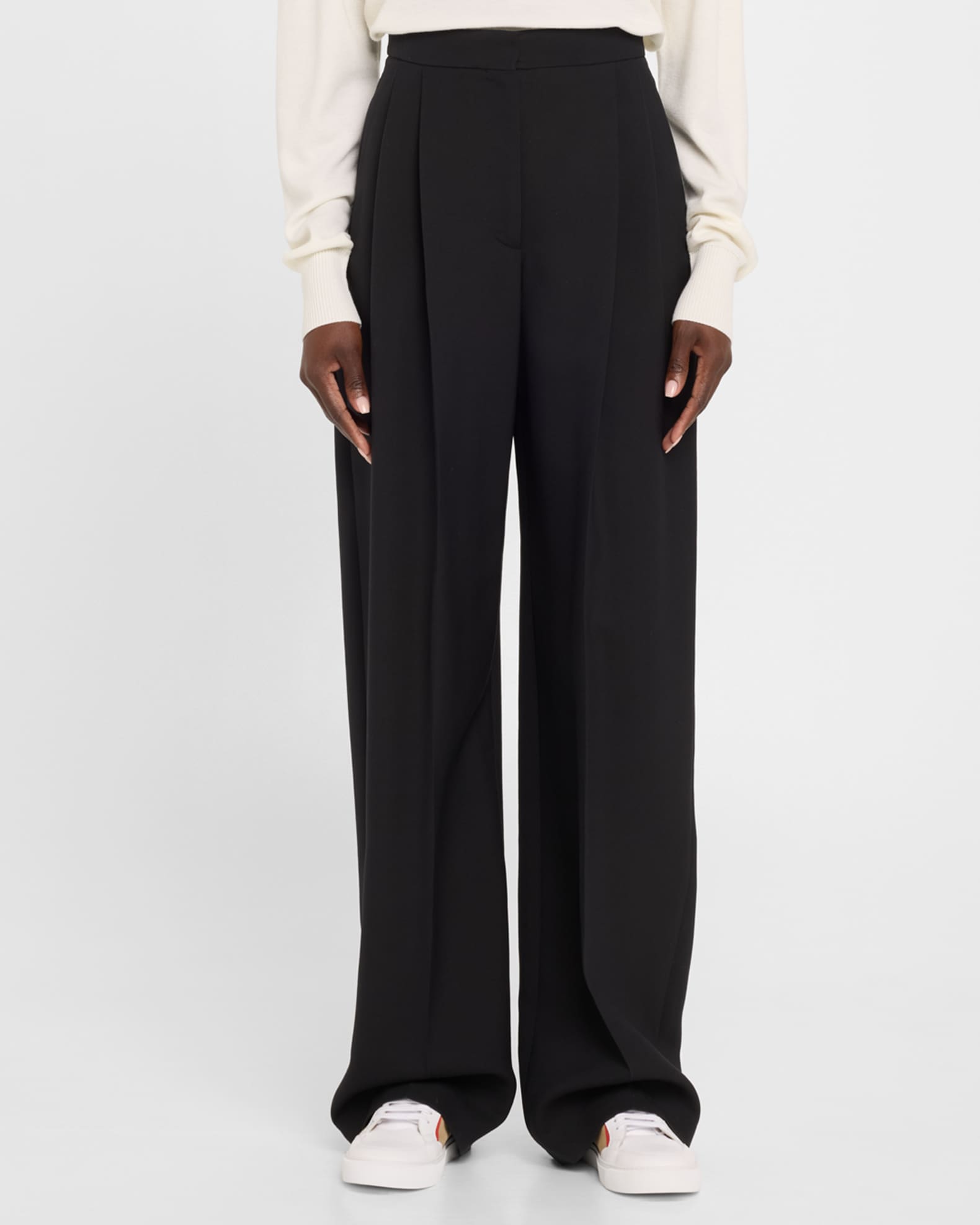 burberry new salmond check leather sneakers