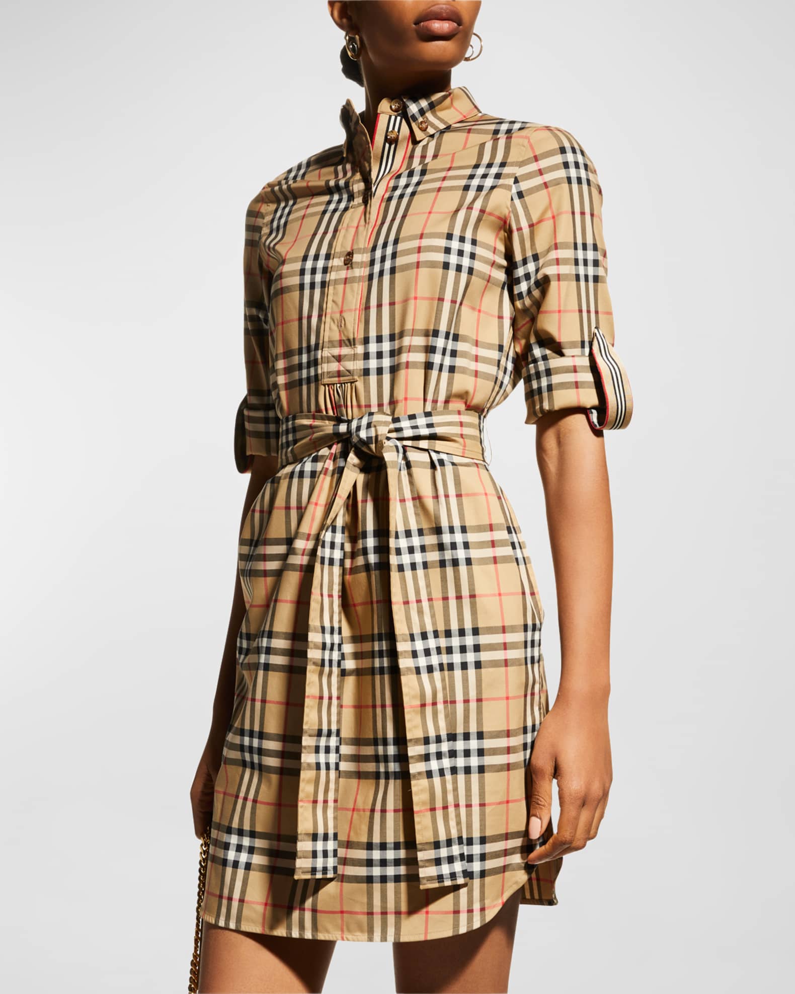 Burberry vintage check shirt dress 2025