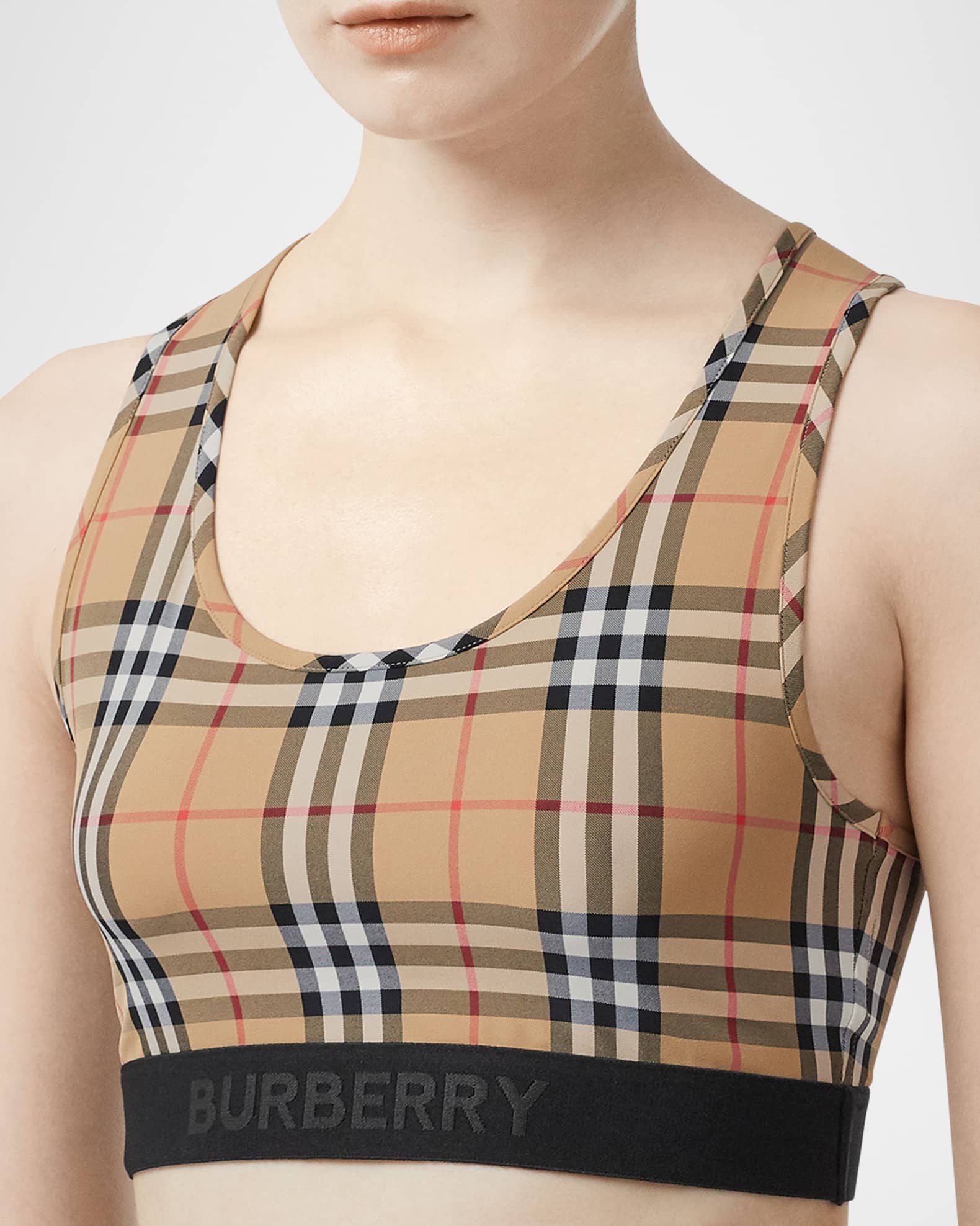 【関税込み】Burberry ベージュ Dalby スポーツブラ Burberry: ベージュ Dalby スポーツブラ | SSENSE 日本