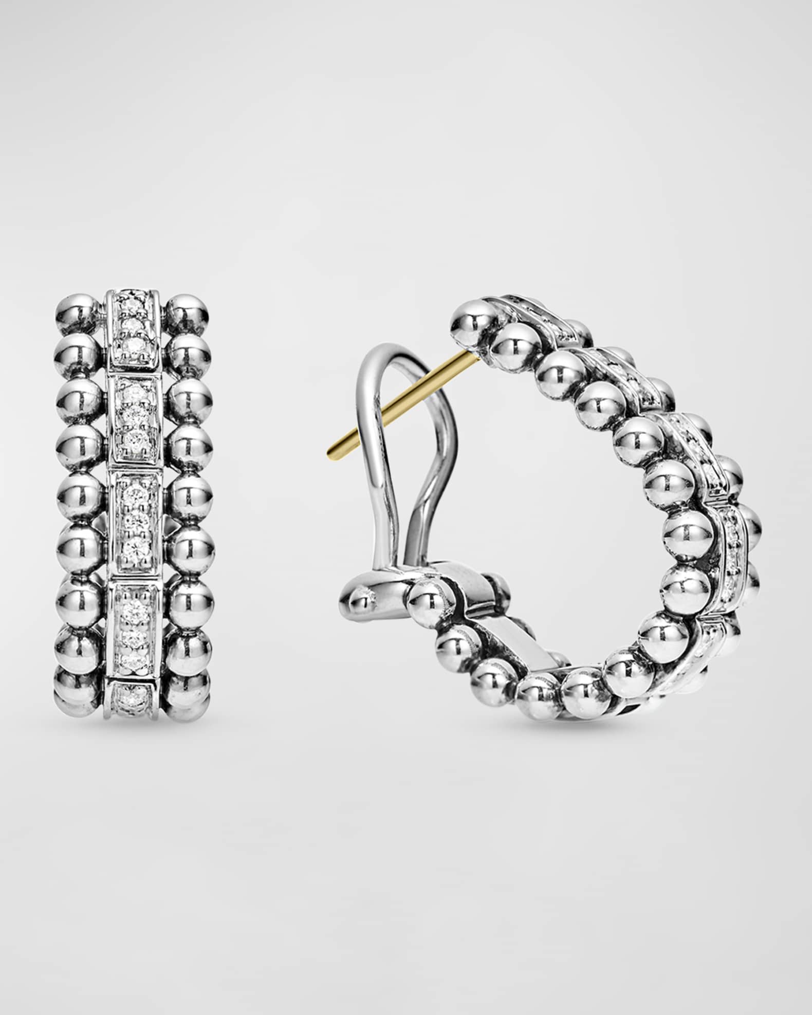LAGOS Caviar Spark Diamond Huggie Earrings