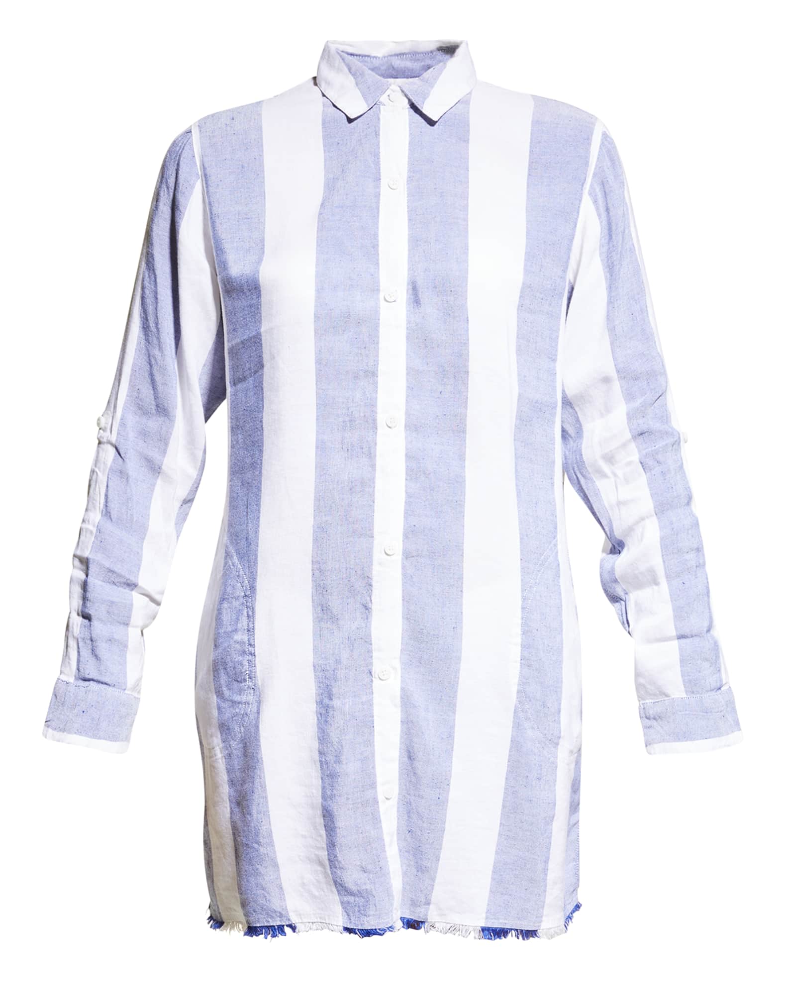 Tommy Bahama Rugby Beach Stripe Boyfriend Shirt Neiman Marcus