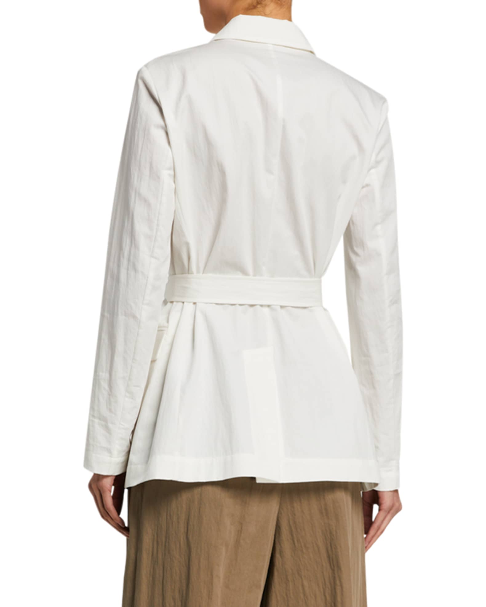 Crispy Cotton Gabardine Belted Jacket and Matching Items | Neiman Marcus