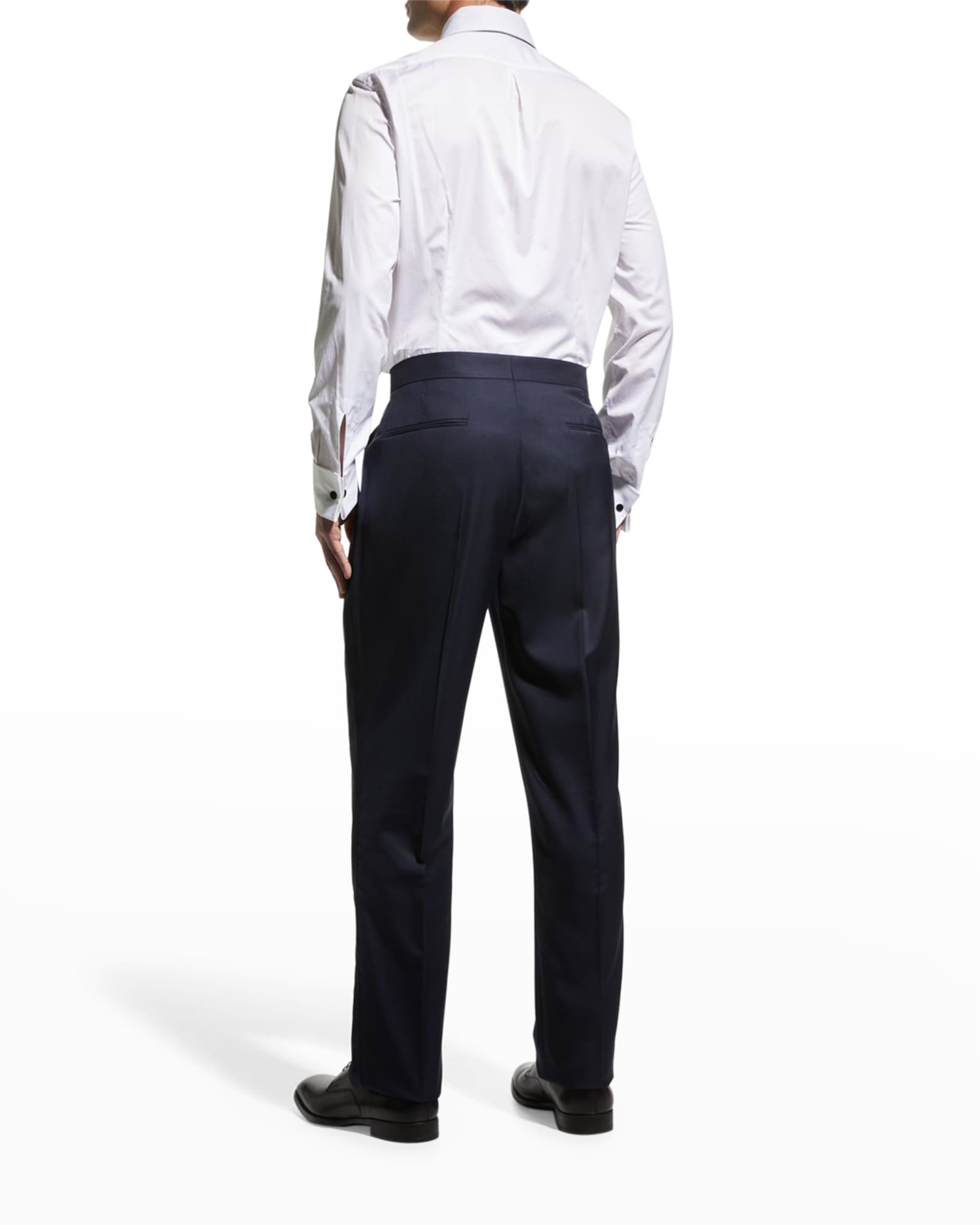Brunello Cucinelli Men's French-Cuff Tuxedo Dress Shirt | Neiman Marcus