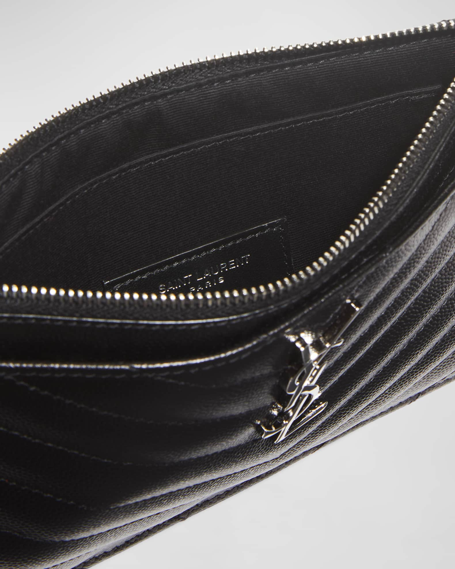 Saint Laurent Monogram zip pouch - Black